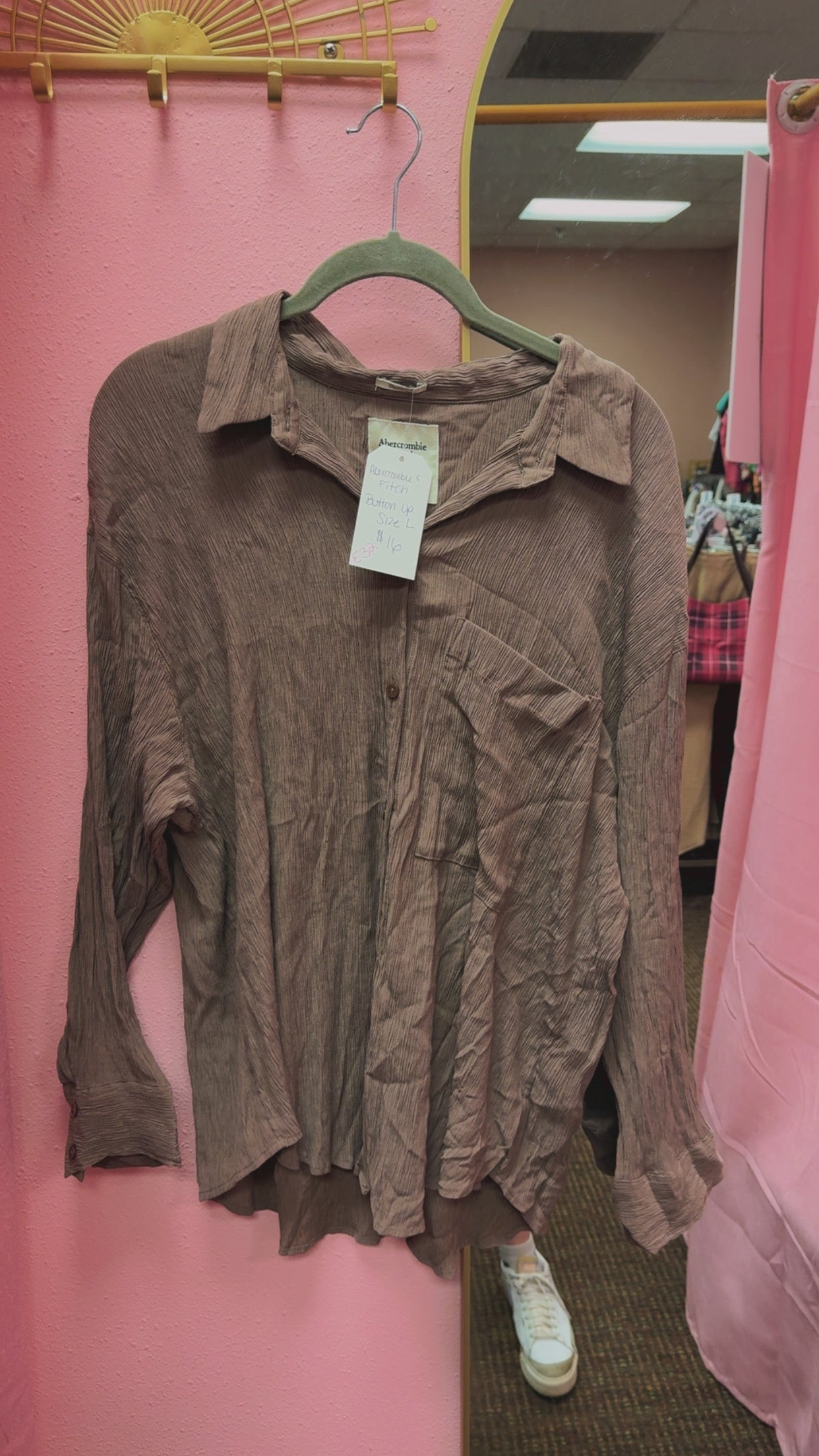 Abercrombie & Fitch Gauzy Button Up Size Large
