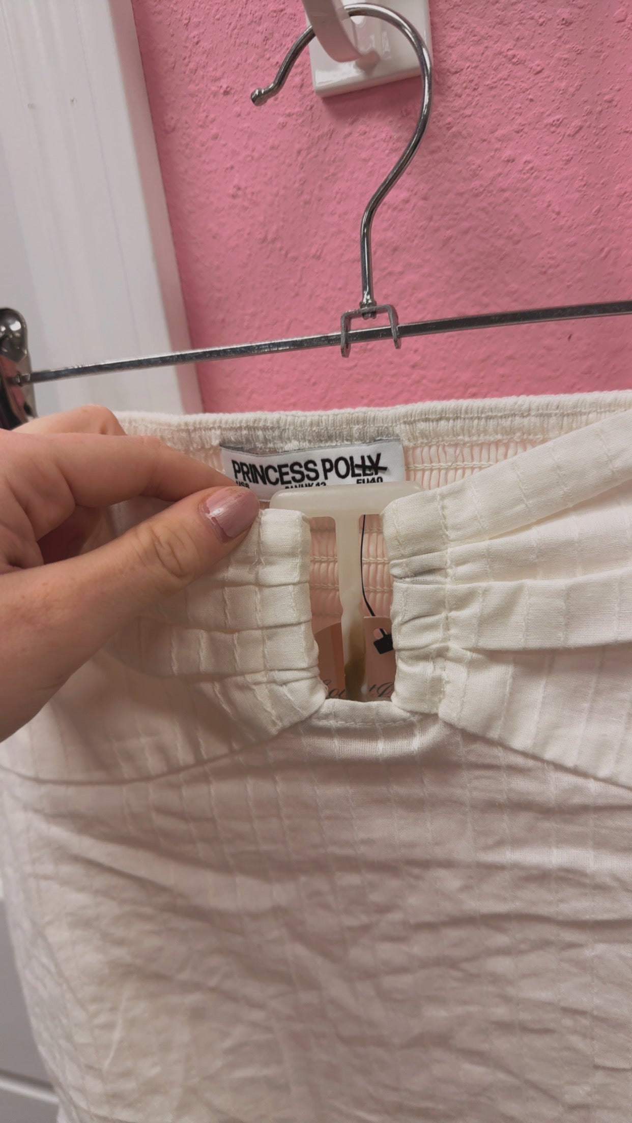 Princess Polly Tube Top Tie Back White Back Top Size US 8