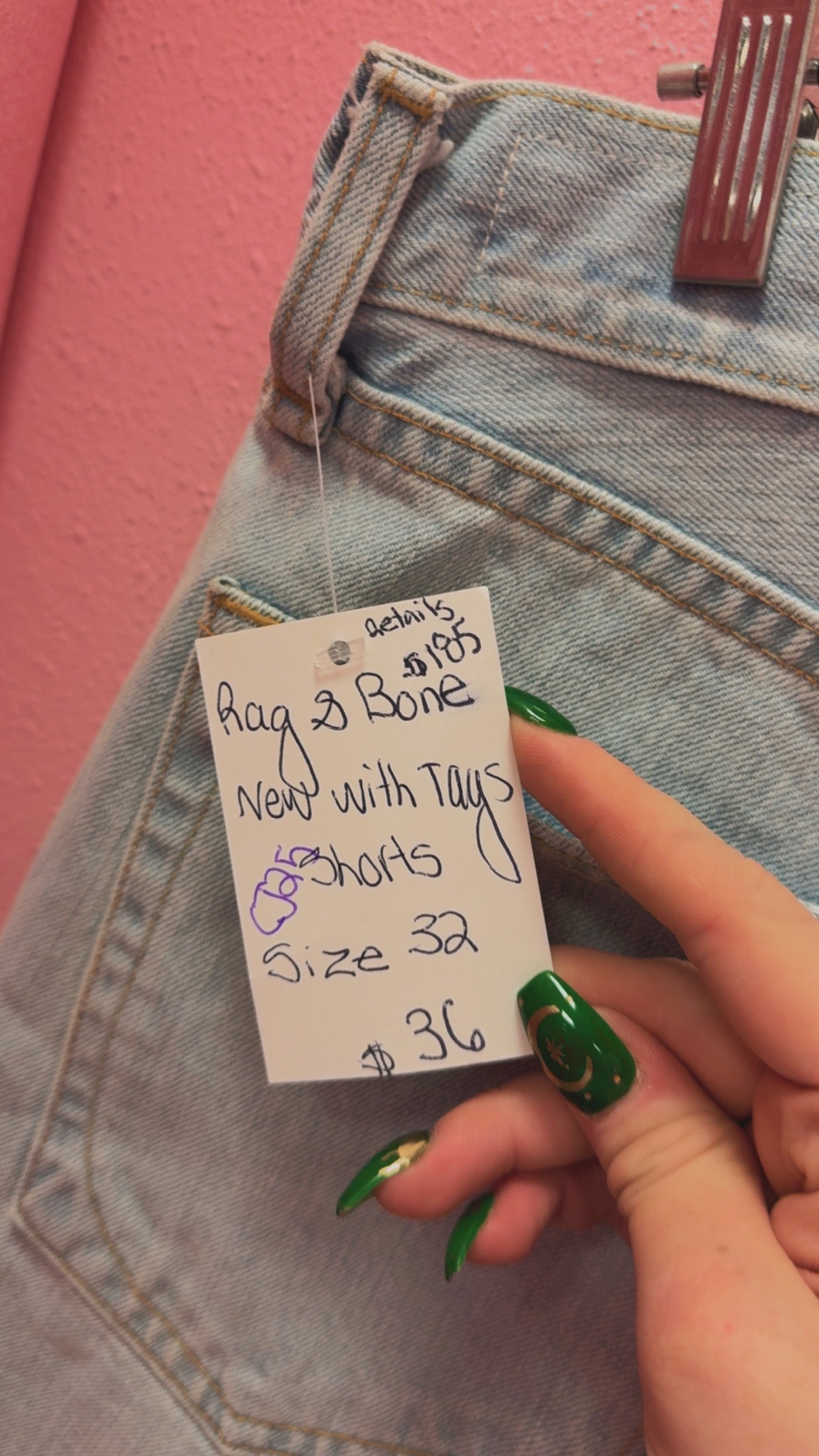 Rag & Bone NWT “Glena W/ Holes Justine Short” Retails $185
