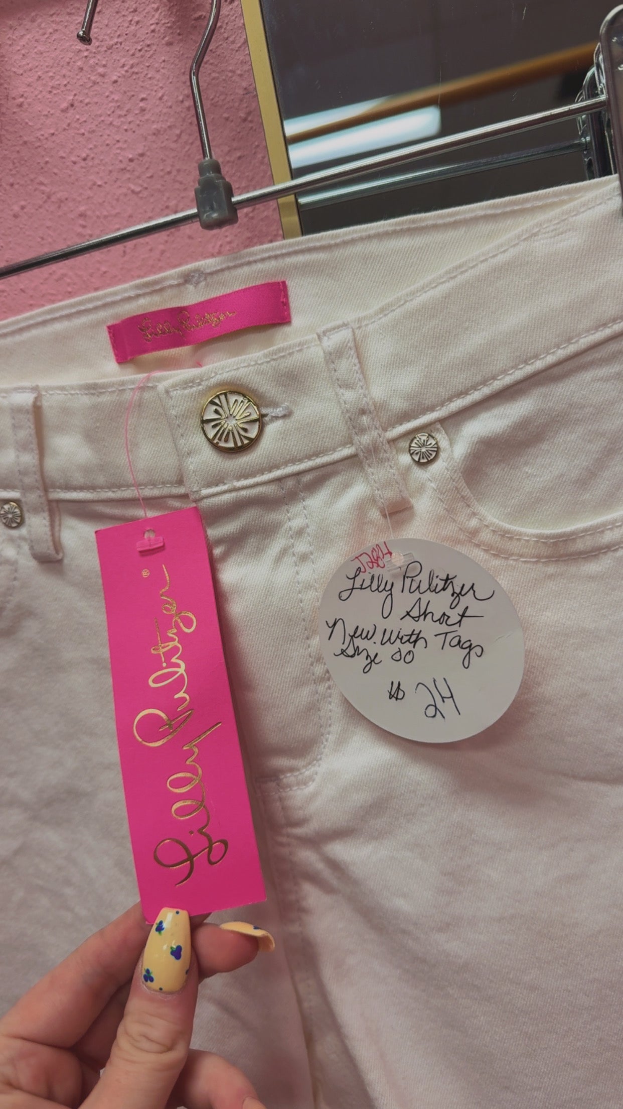 Lilly Pulitzer NWT “Jennica High Rise Shorts” Size 00 RETAILS $98