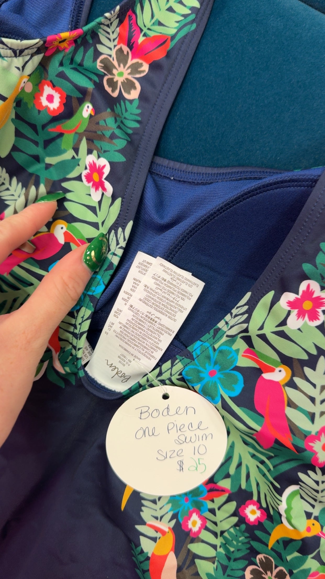 Boden One Piece Swimsuit Size US10