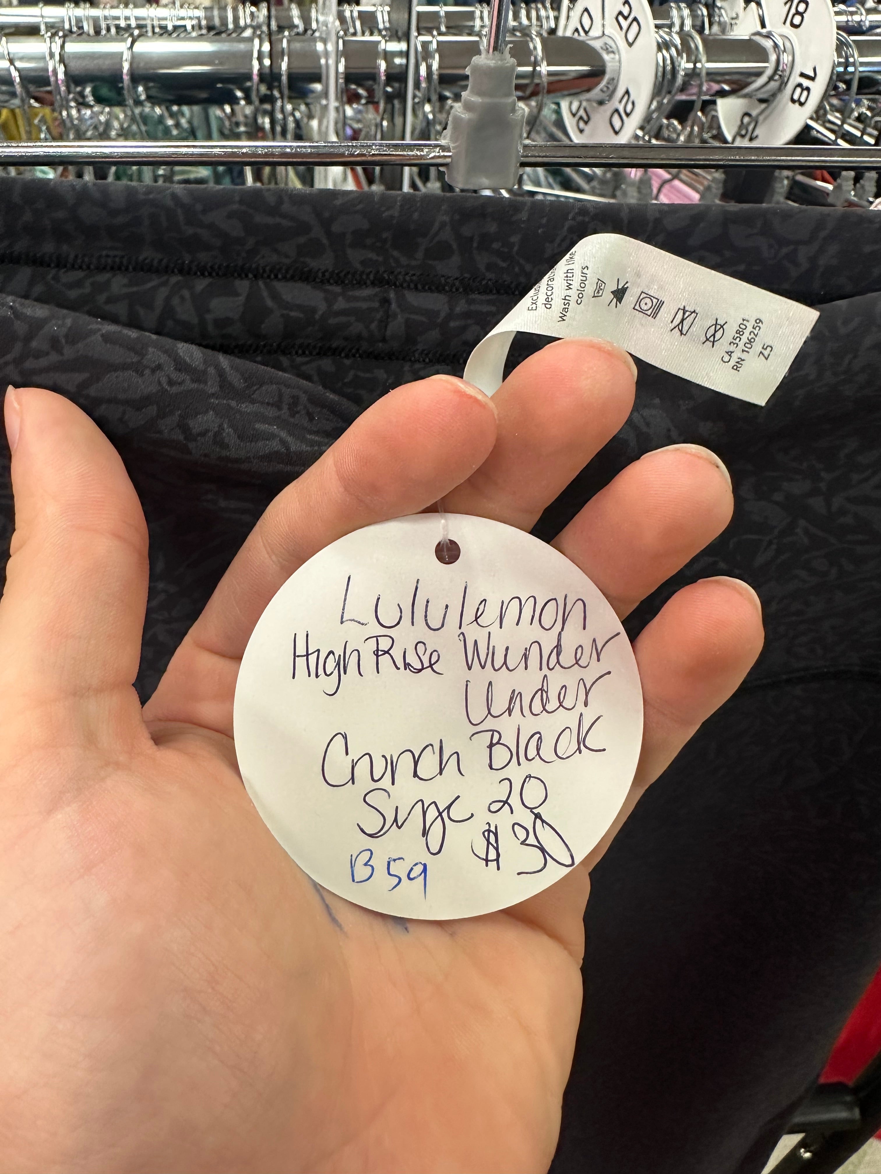 Lululemon Hi-Rise Wunder Under Size 20