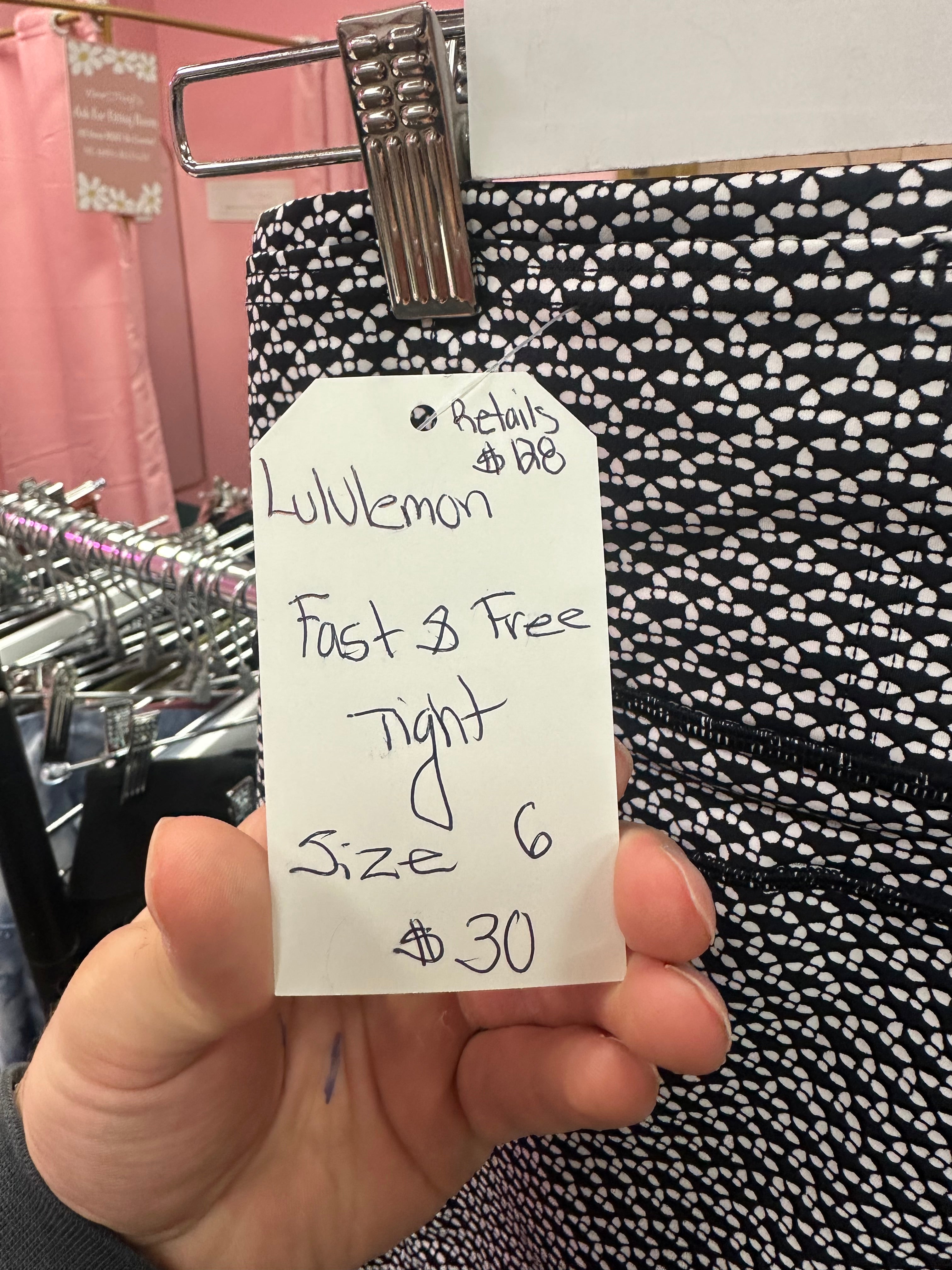 Lululemon Fast & Free Tight “25 Size 6