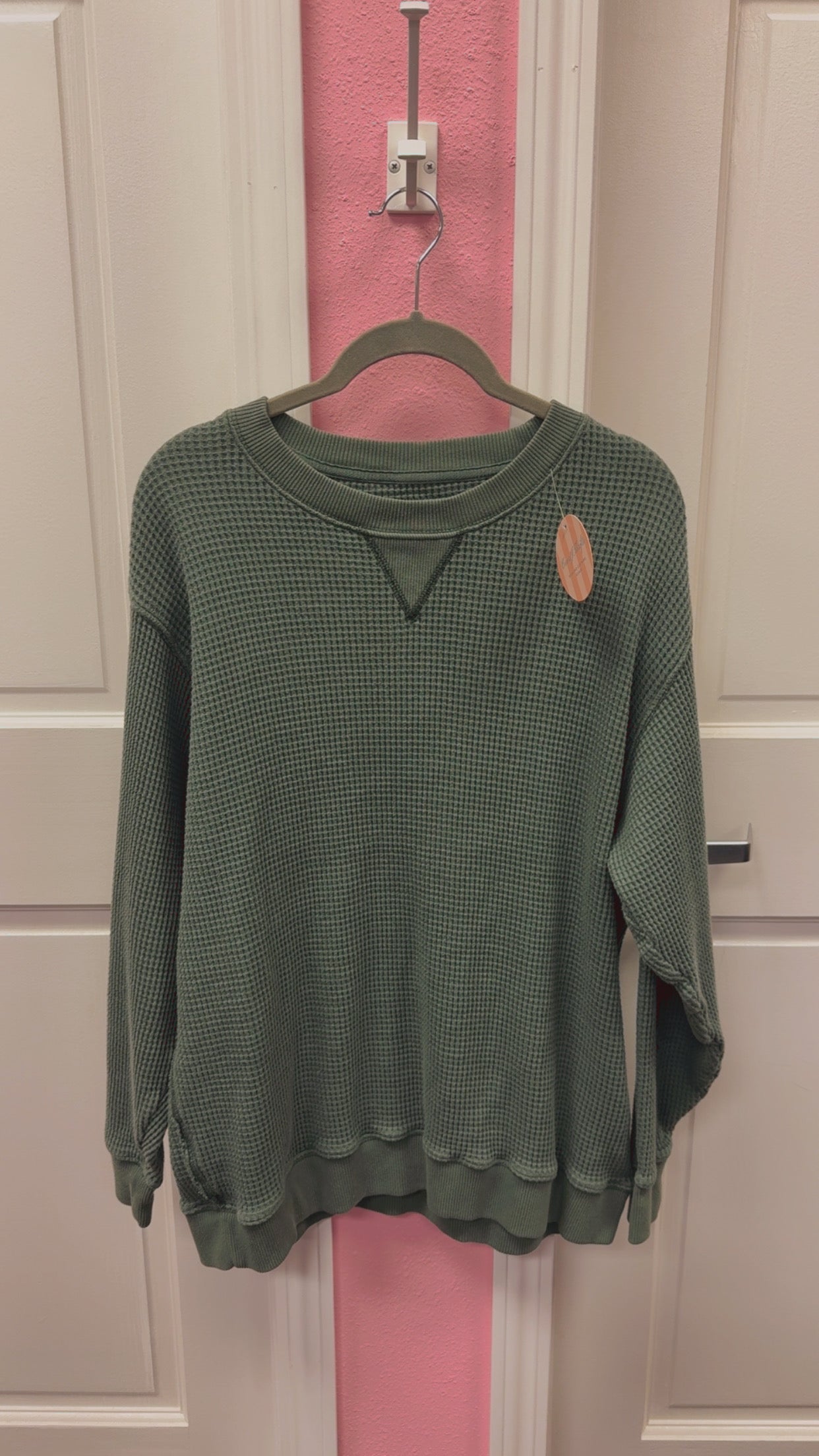 Aerie Waffle Knit Crewneck Size Small