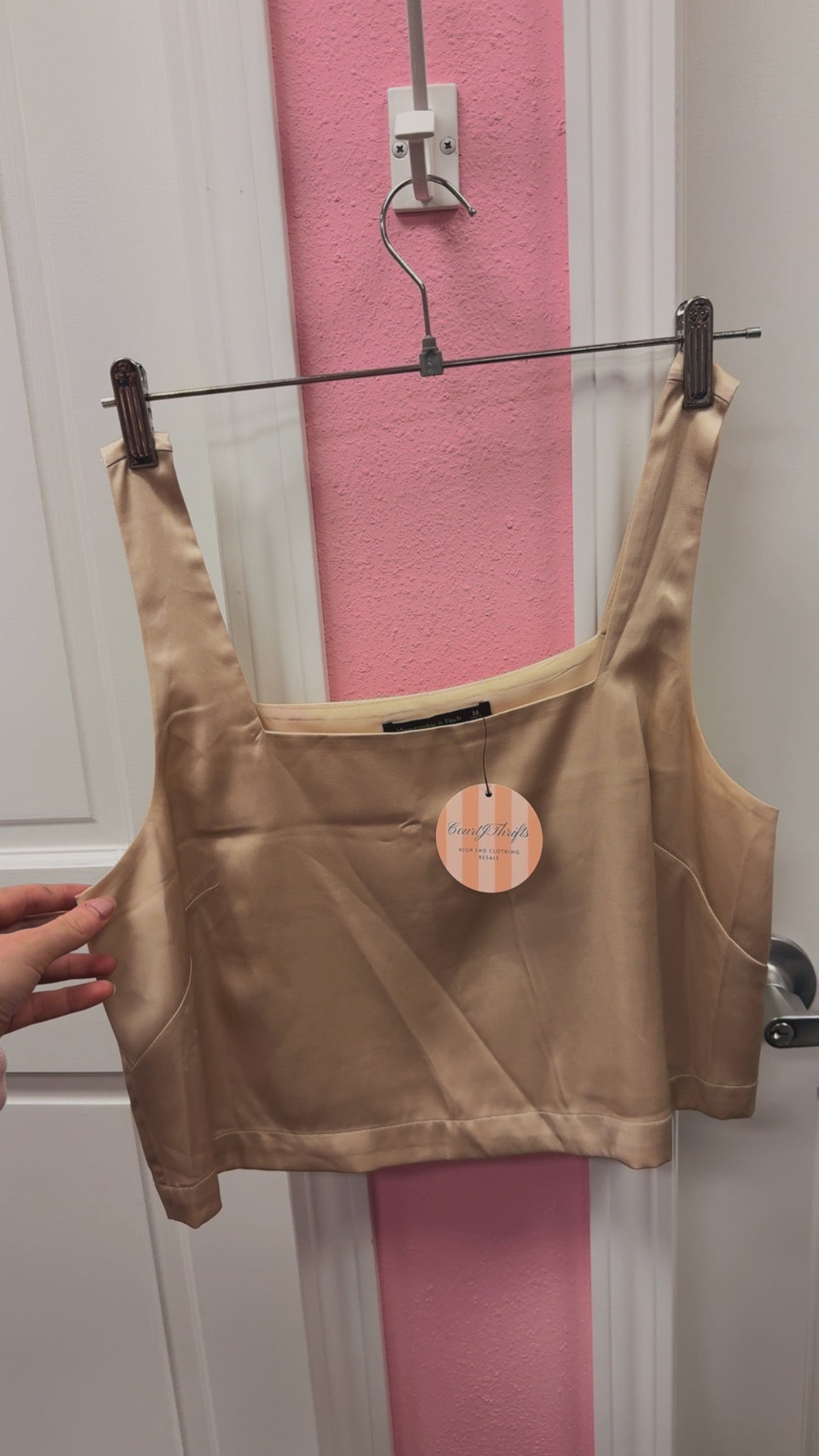 Abercrombie & Fitch Satin Tank Top Size Medium
