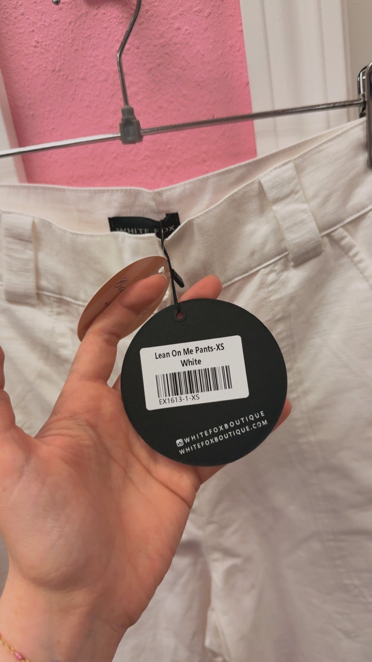 White Fox NWT Lean On Me Pants Size XS