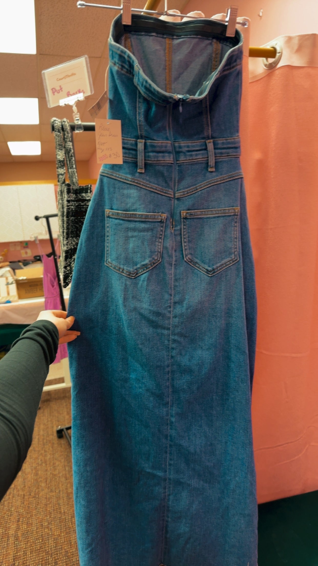 Anthropologie NWT Midi Denim Dress Size XXS