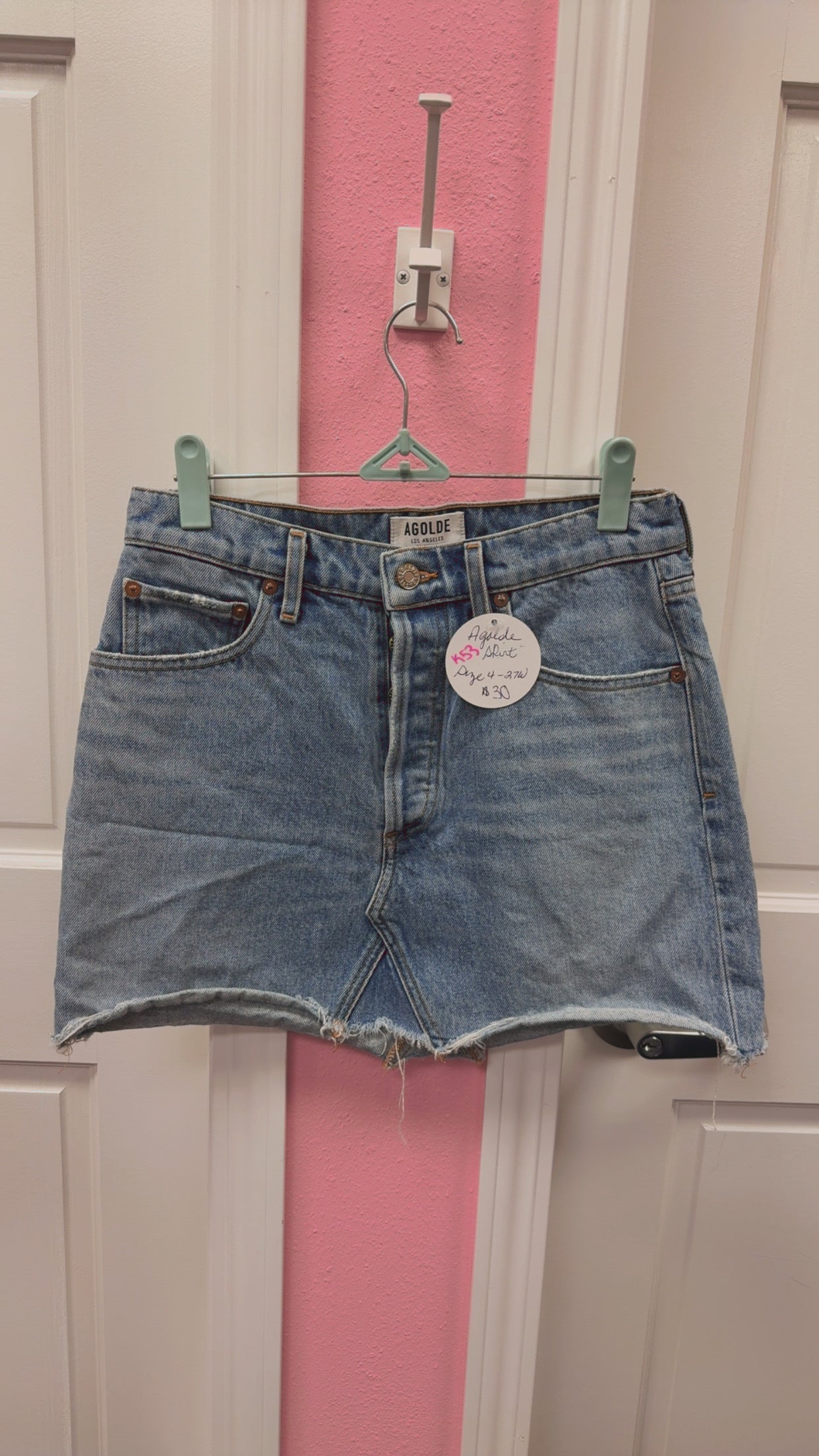 Revolve Agolde Denim Skirt Size 4/27