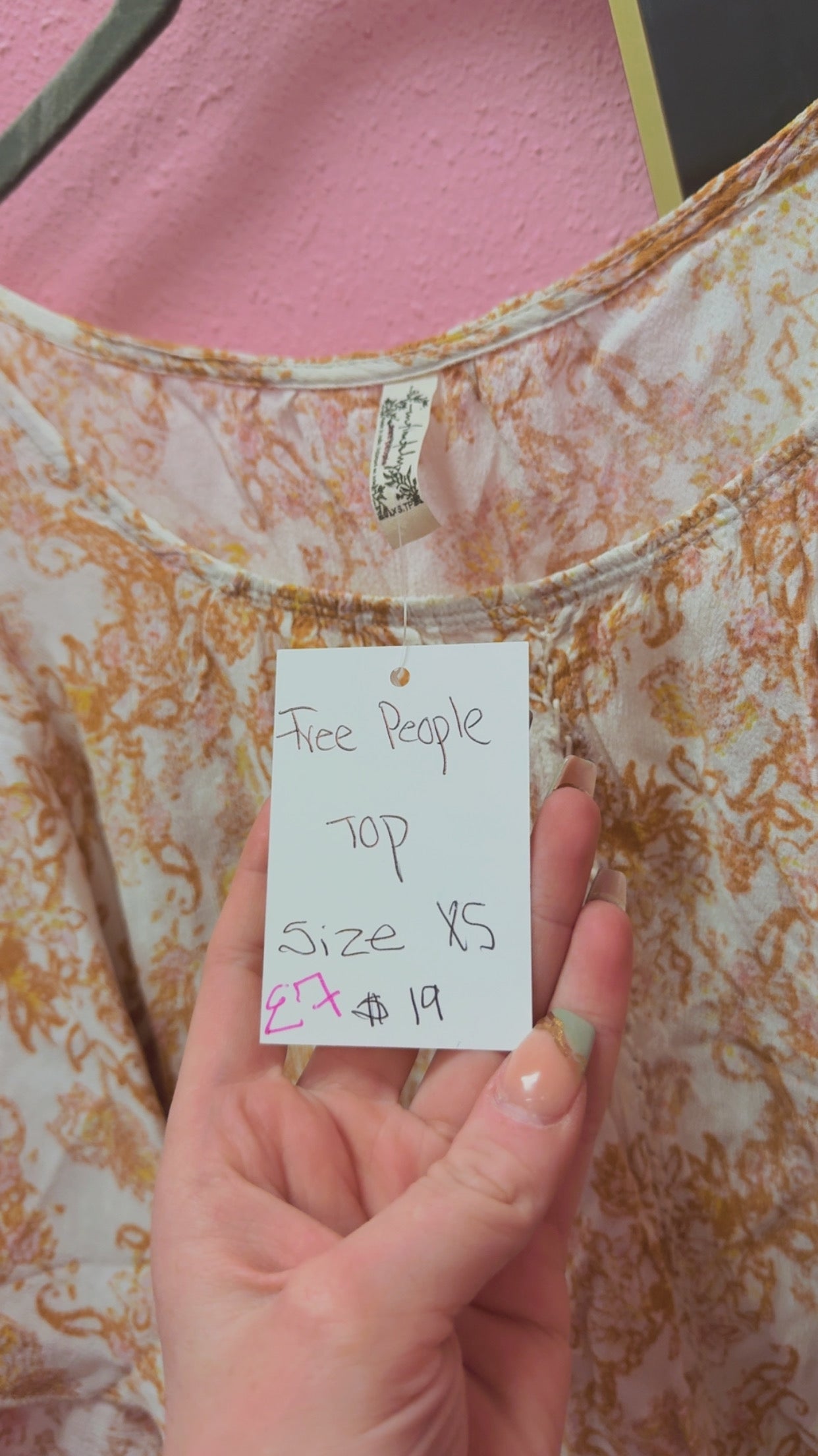 Free People Flowy Top Size XS