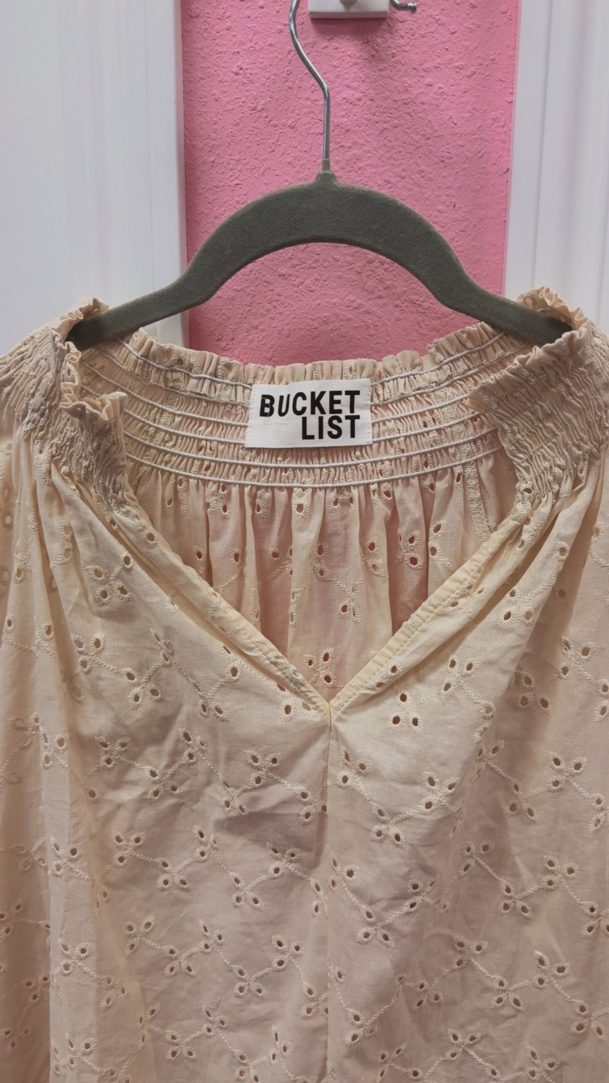 Bucketlist 100% Cotton Boho Top Size Large