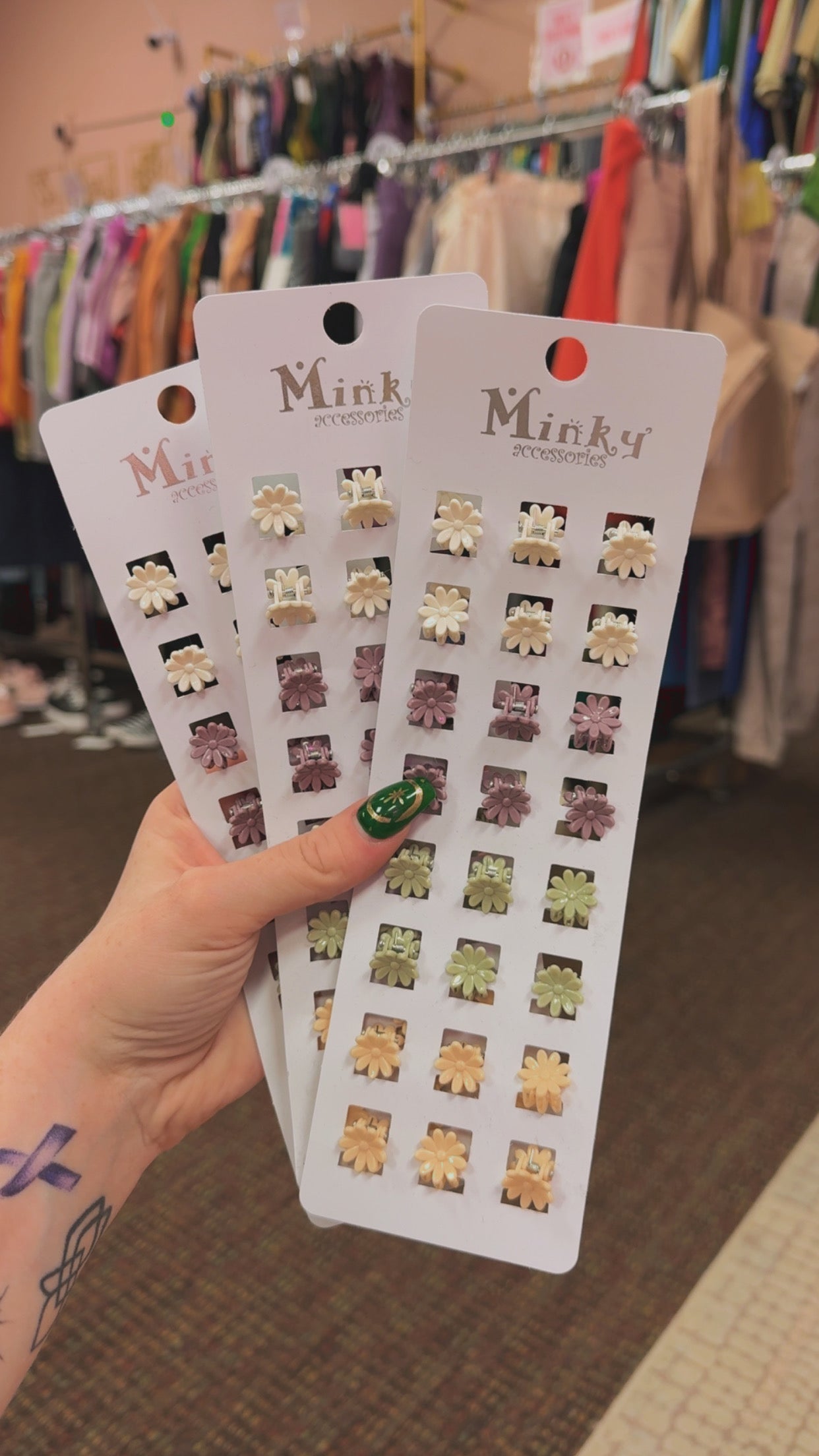 Minky 24pk Mini Flower Clips
