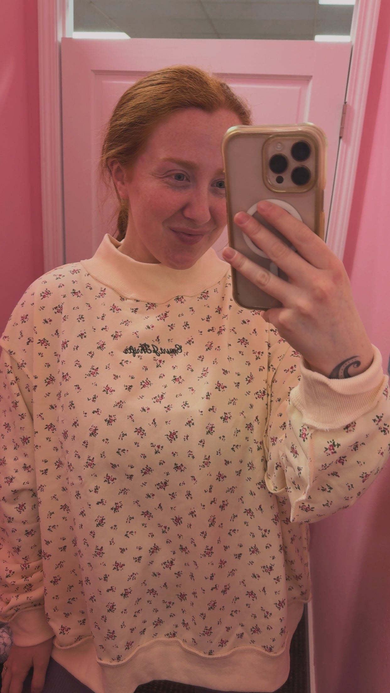 CourtJThrifts Bucketlist Floral Embroidered Mock Neck