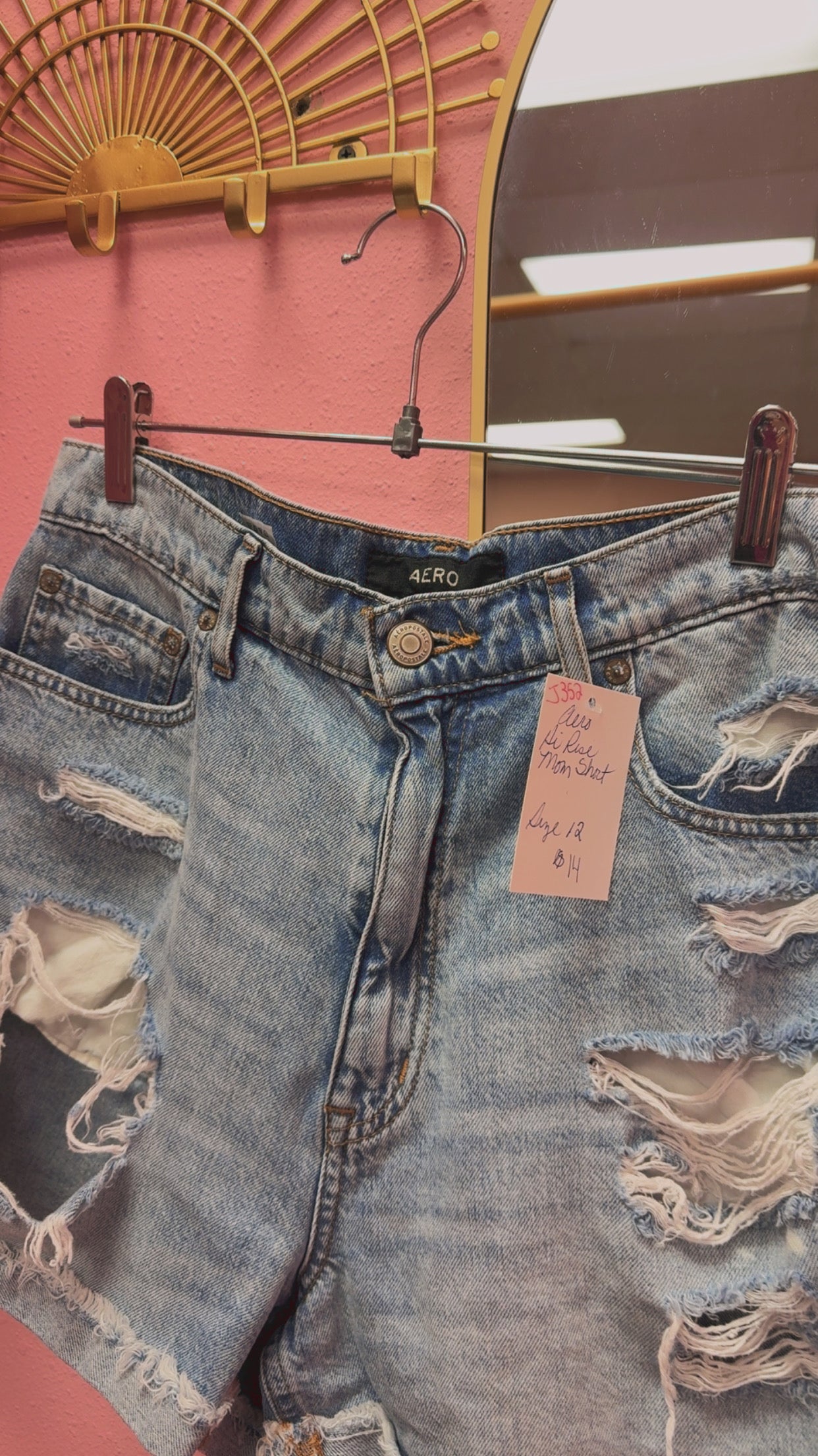 Aeropostale Distressed Mom Shorts Size 12