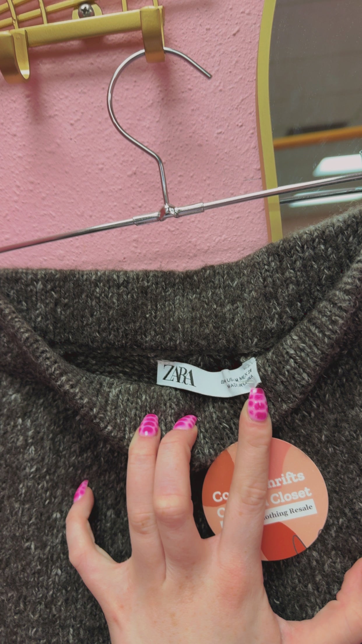 Zara Sweater Shorts Size Medium