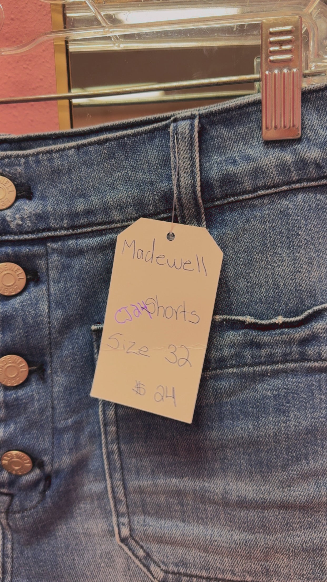 Madewell Button Fly Shorts Size 14/32