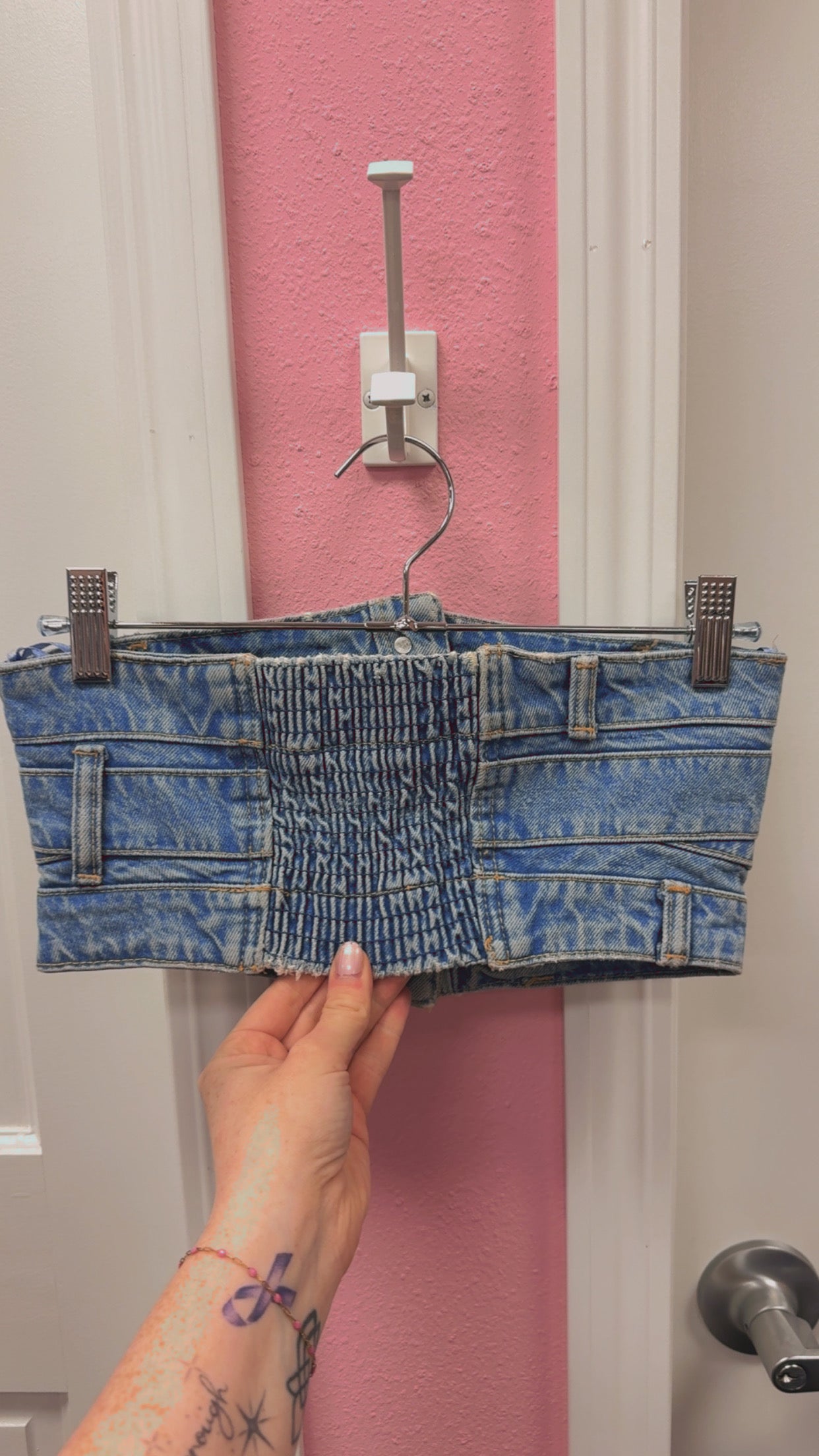Zara Denim Tube Top Size Small