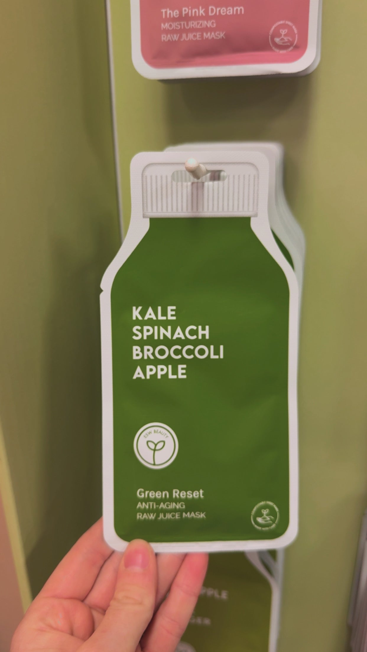 ESW Beauty Face Mask- Kale Spinach Broccoli Apple