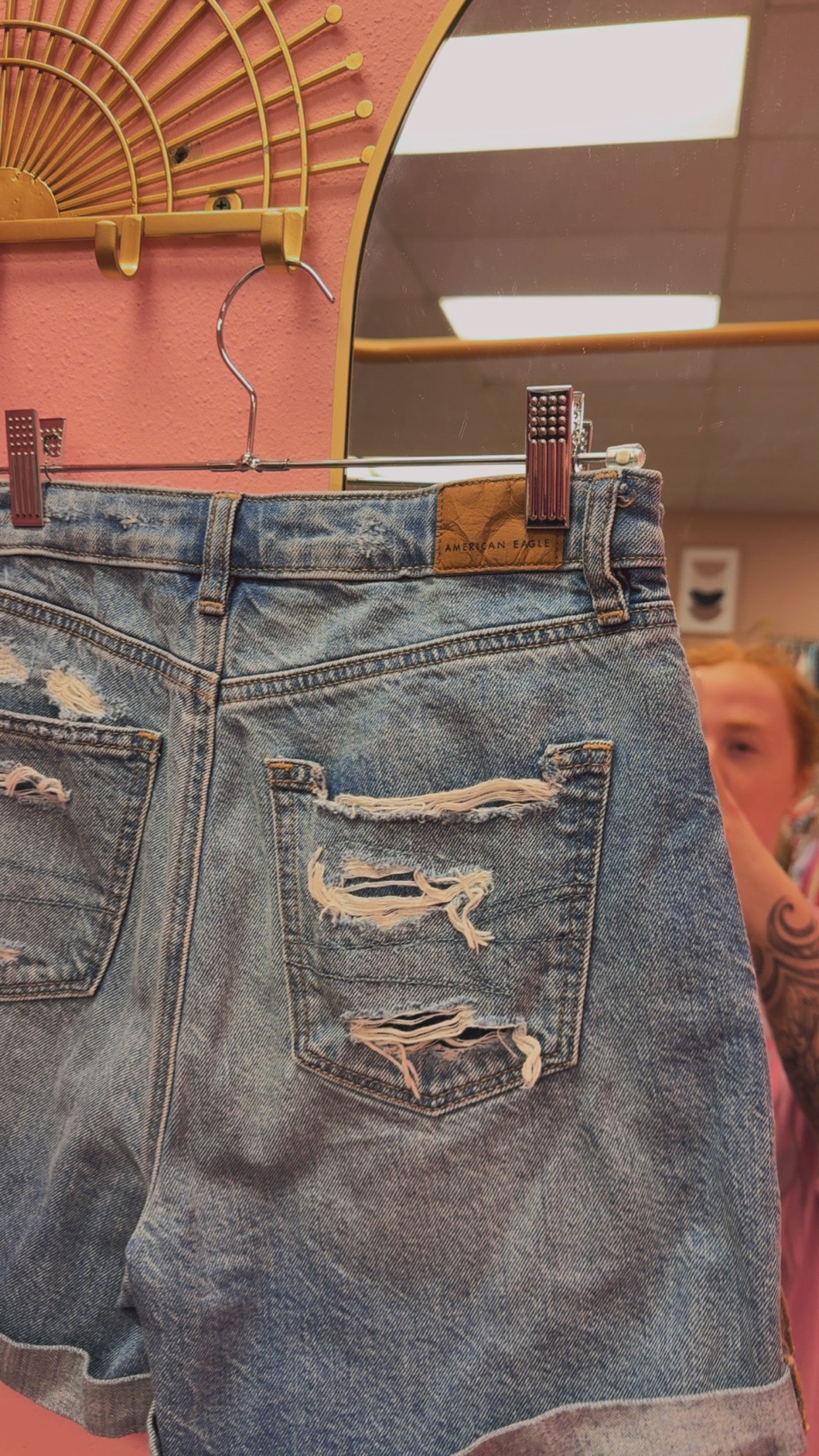American Eagle Distressed Mom Shorts Size 0