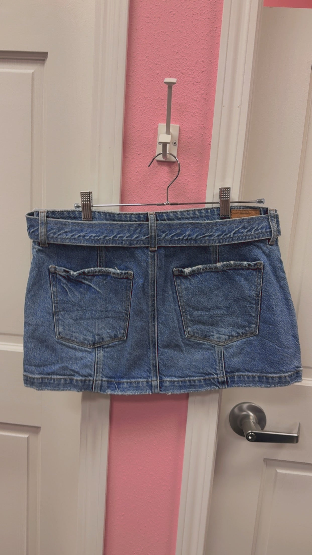 American Eagle Buckled Mini Skirt Size 10