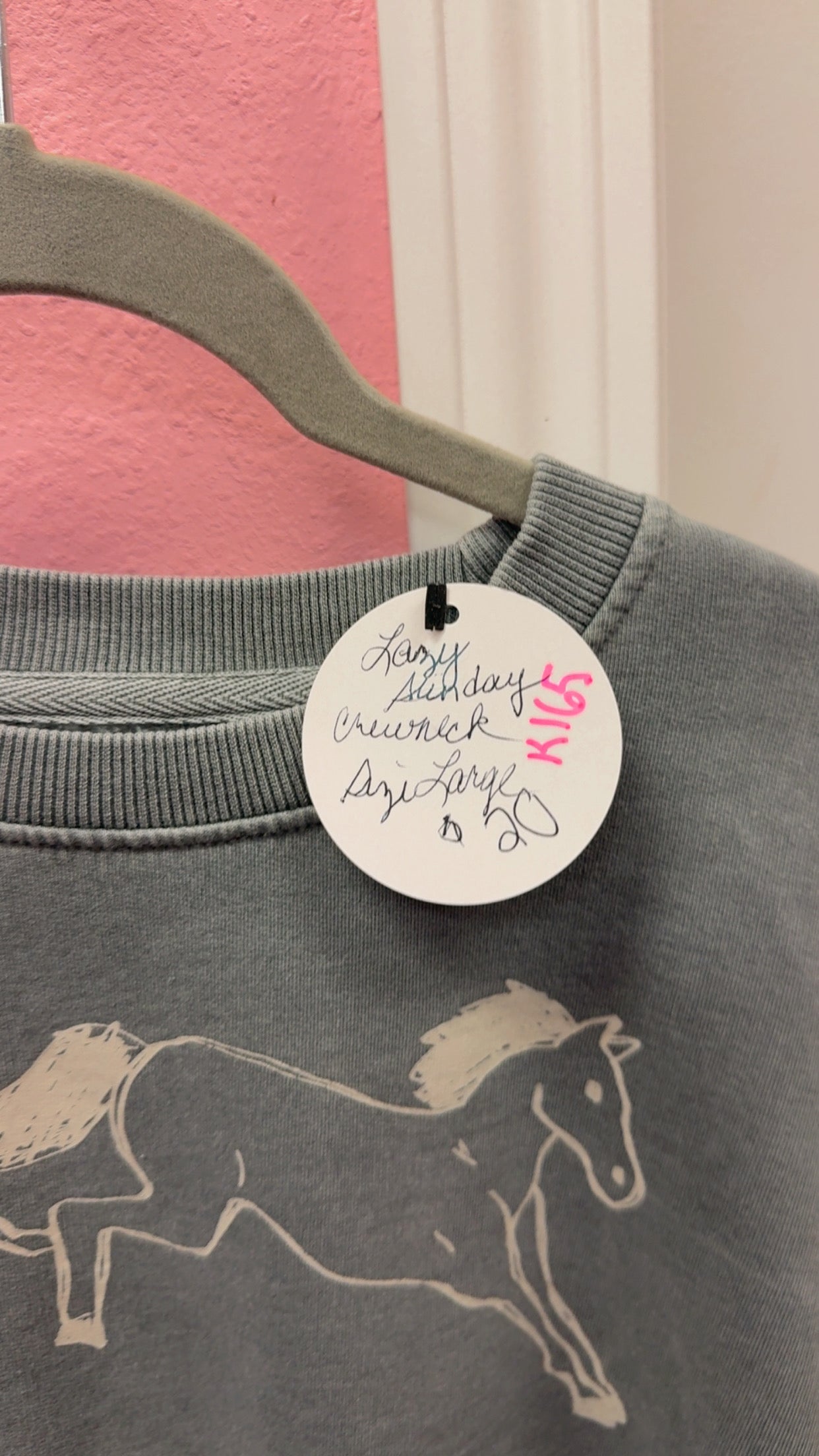 Lazy Sunday Howdy Crewneck Sweatshirt Size Large