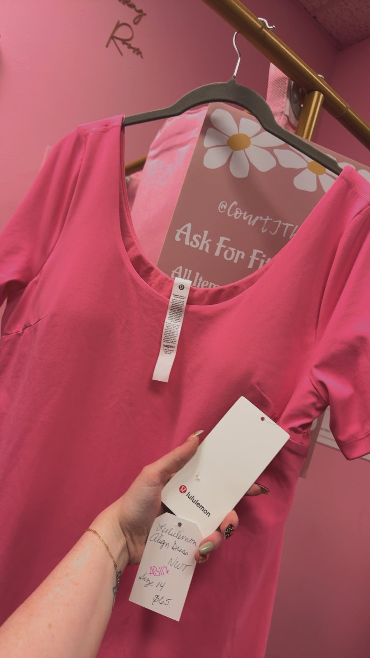 Lululemon NWT Align Short Sleeve Dress Size 14 RETAILS $148