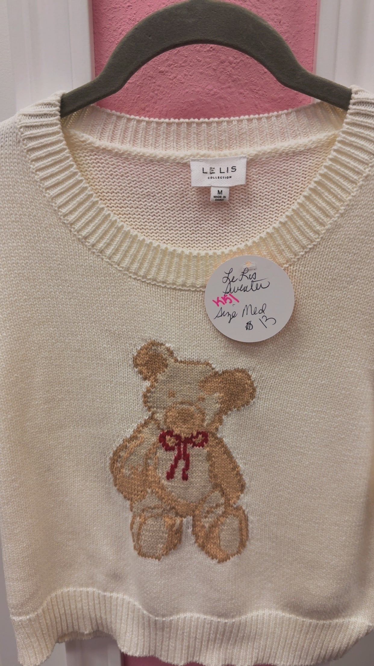 Le Lis Teddy Bear Top Size Medium