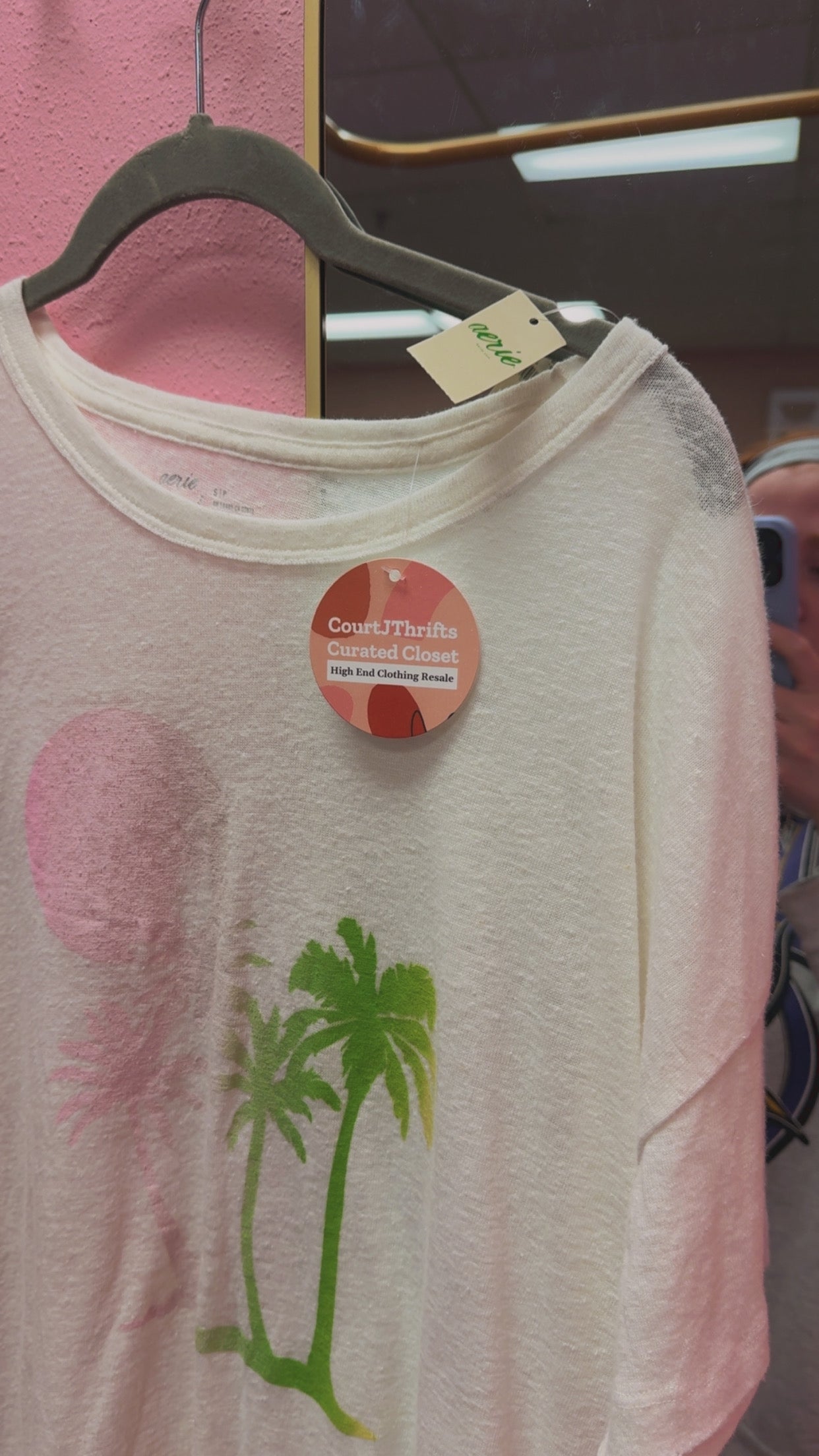 Aerie NWT Oversized Palm Tee Size Small