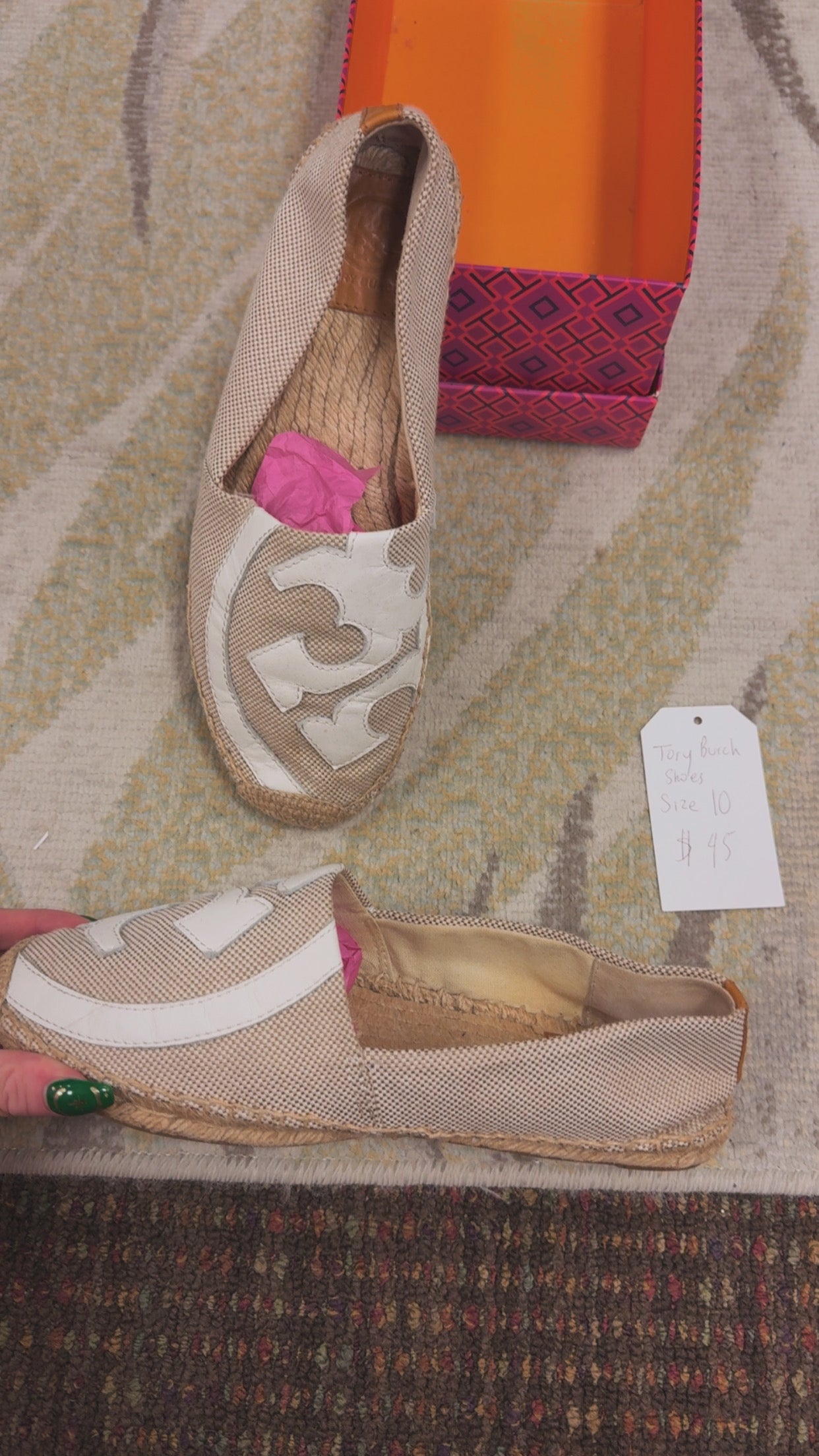 Tory Burch Slip Ons Size 10