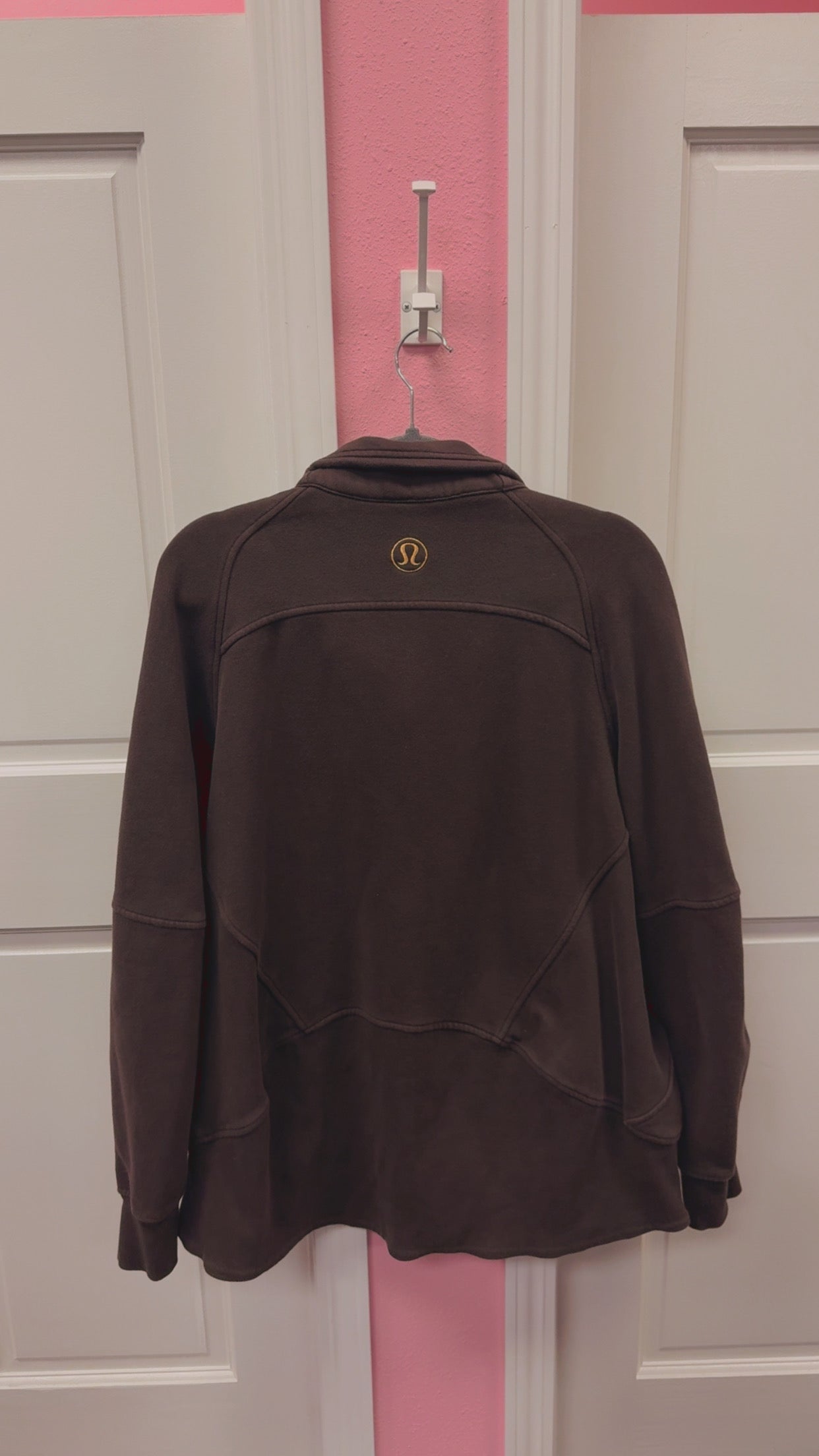 Lulu Scuba Oversized Funnel-Neck Half Zip *Long Size XL/XXL