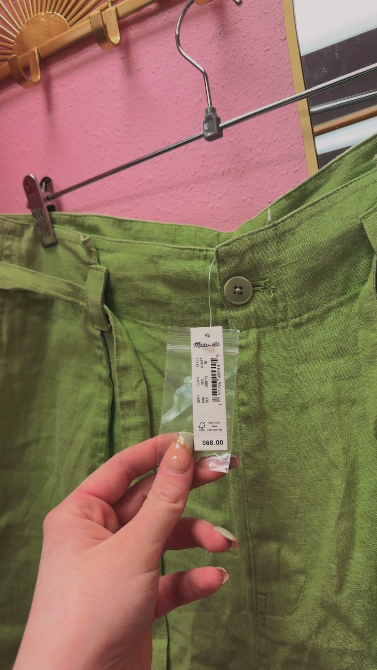 Madewell NWT Shorts Size 10