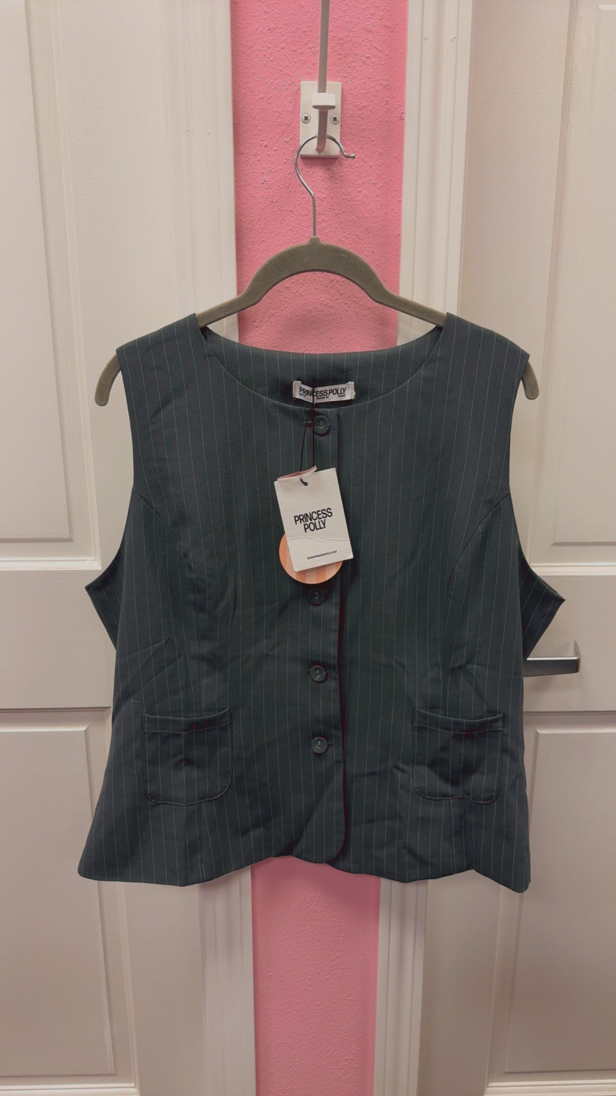 Princess Polly NEW WITH TAGS Pinstripe Top Size US 10