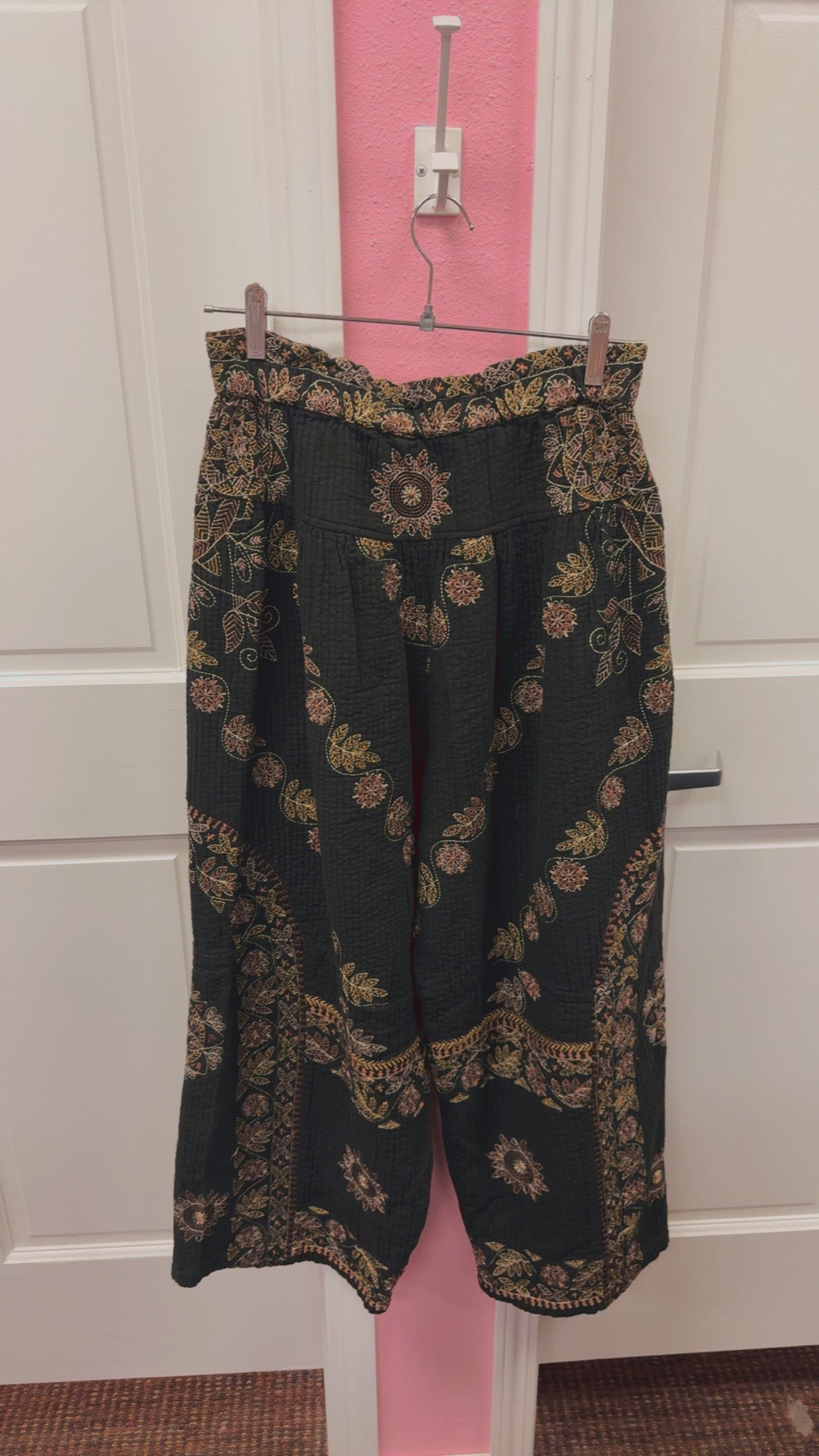 Free People Boho Embroidered Pants Size Small