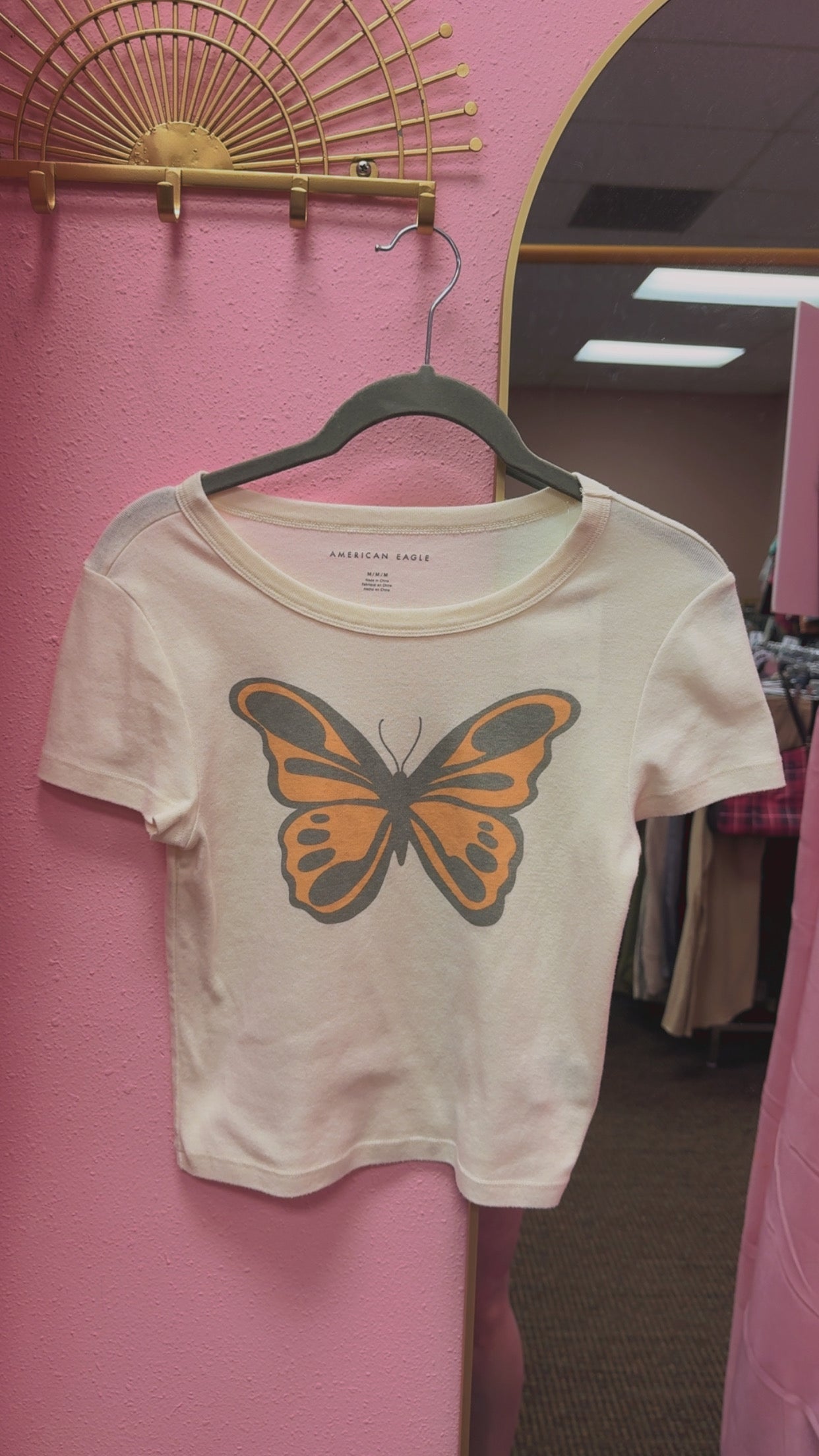 American Eagle Baby Tee Size Medium