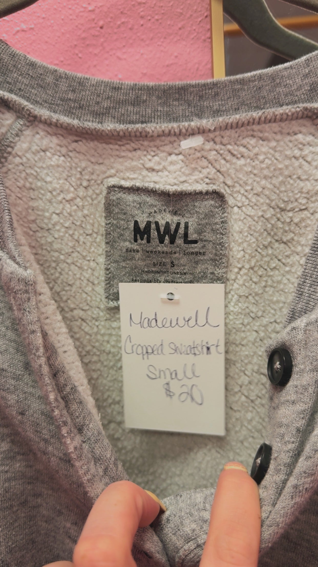 Madewell MWL Sweatshirt Size Small