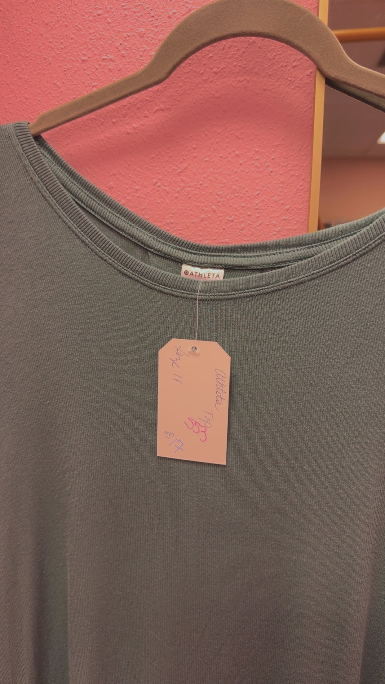 Athleta Ribbed Tee Size 1X
