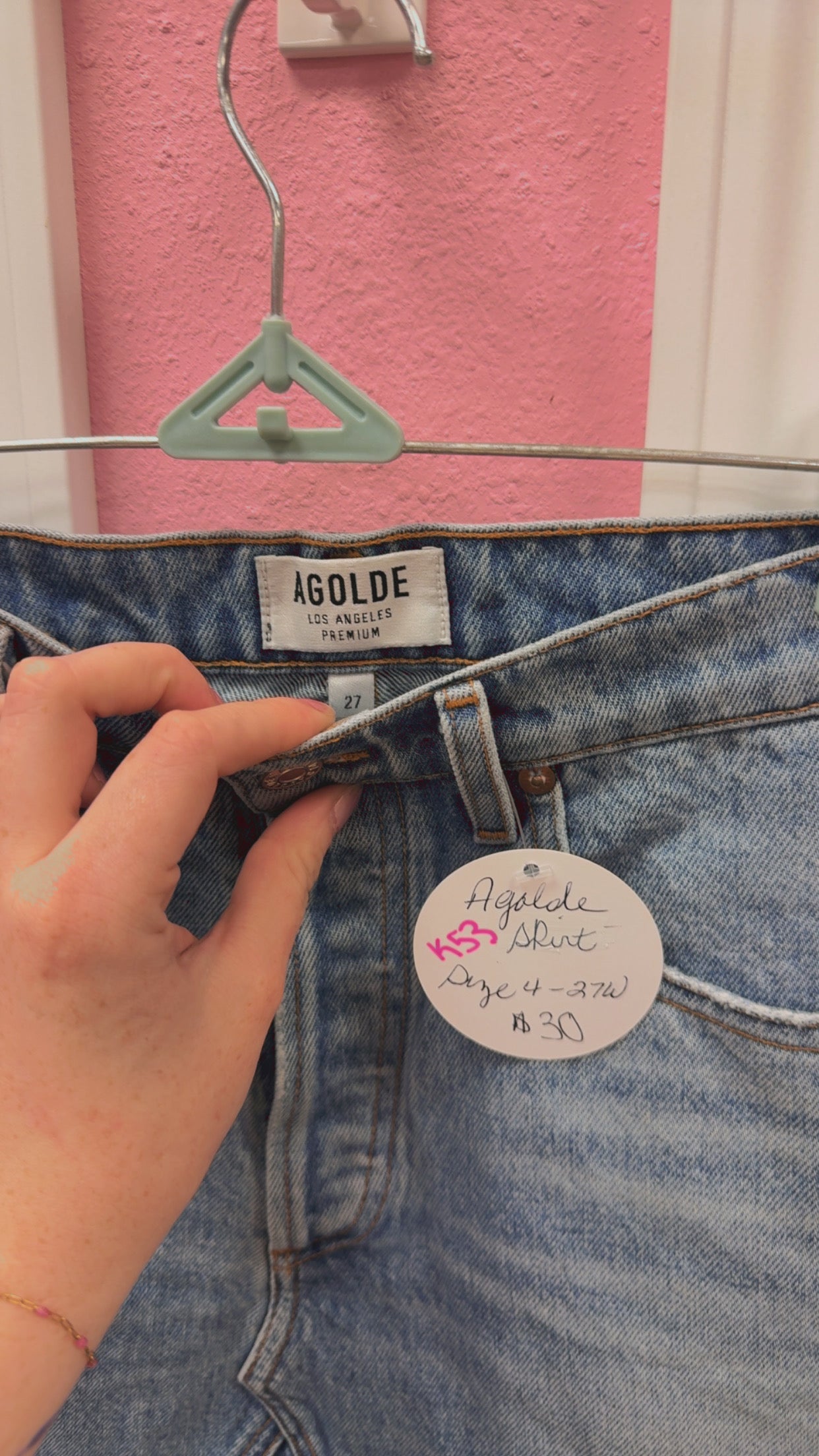 Revolve Agolde Denim Skirt Size 4/27