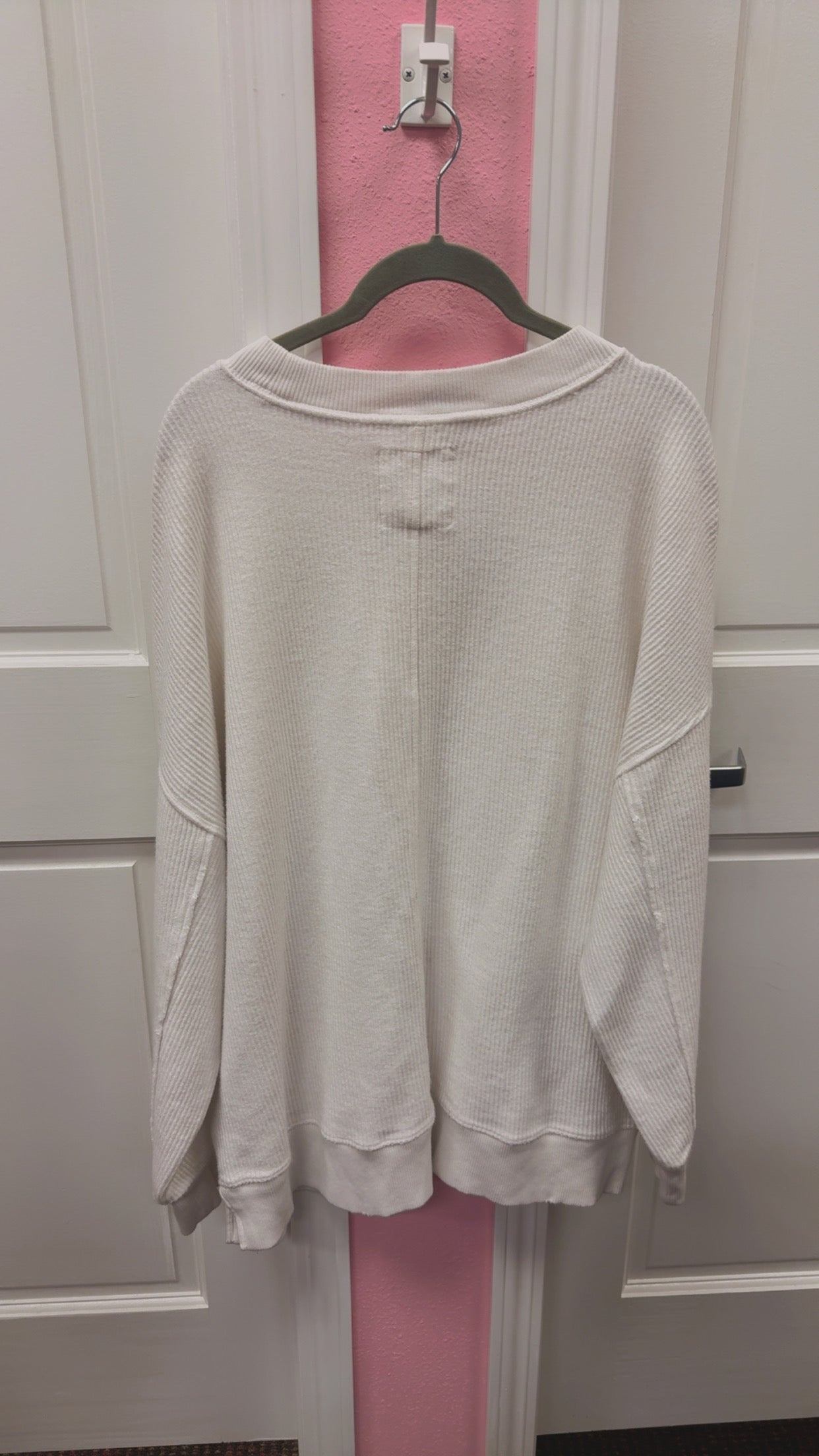 Aerie Corded Ribbed Crewneck Size Medium