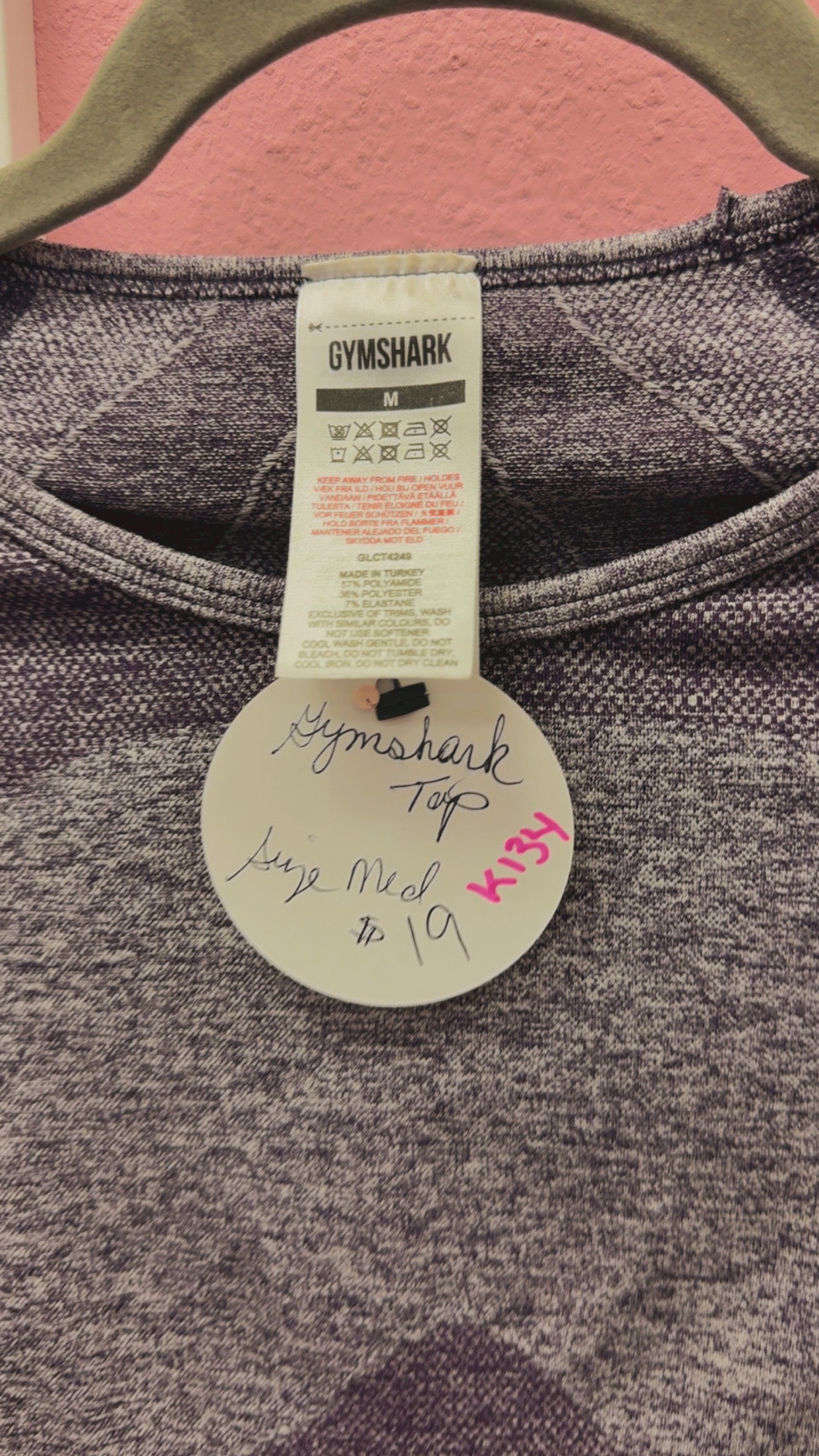 Gymshark Long Sleeve Size Medium
