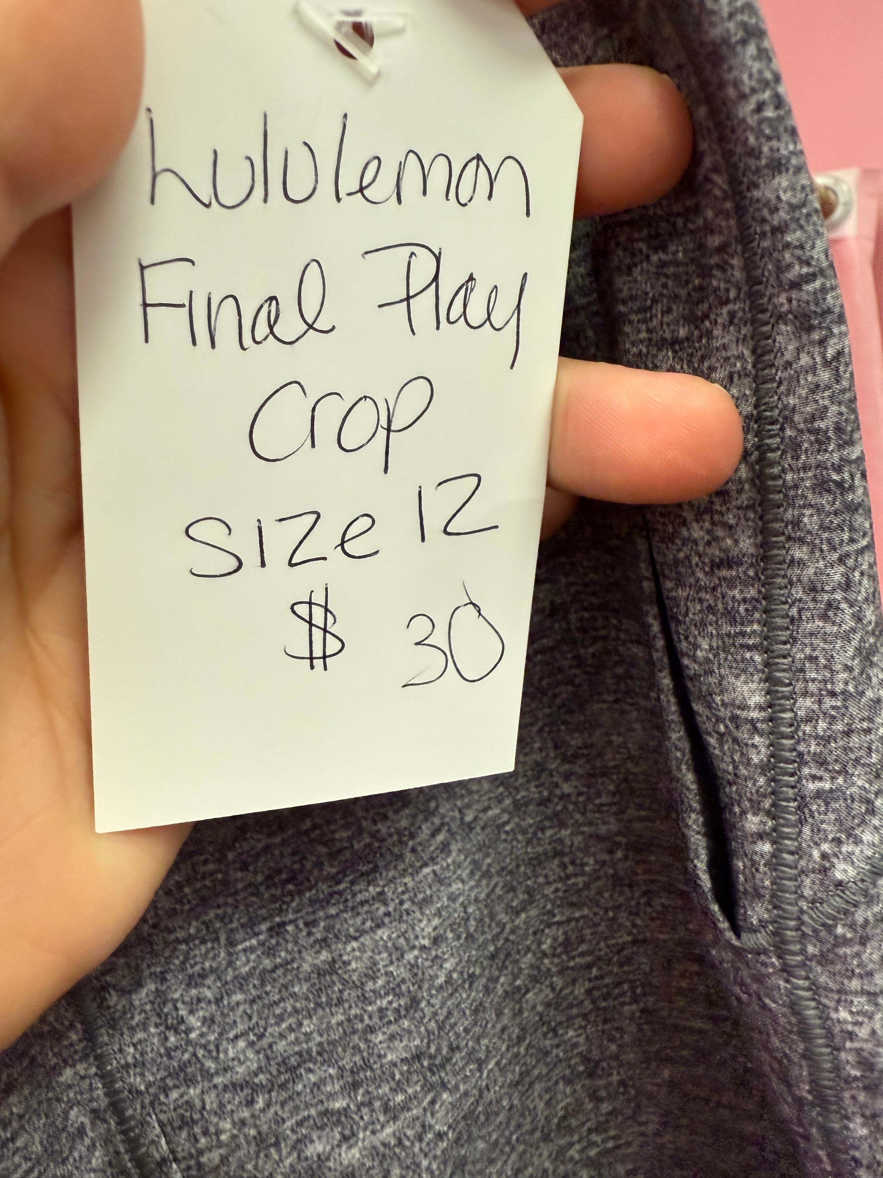 Lululemon Final Play Crop Size 12