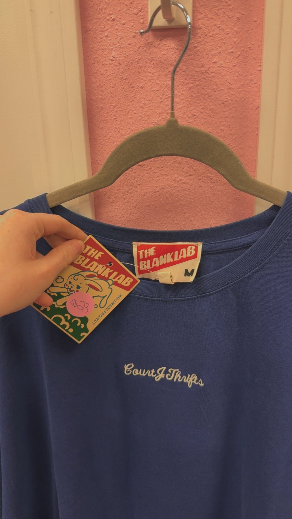 CourtJThrifts Midnight Blue Oversized Tee Size Medium