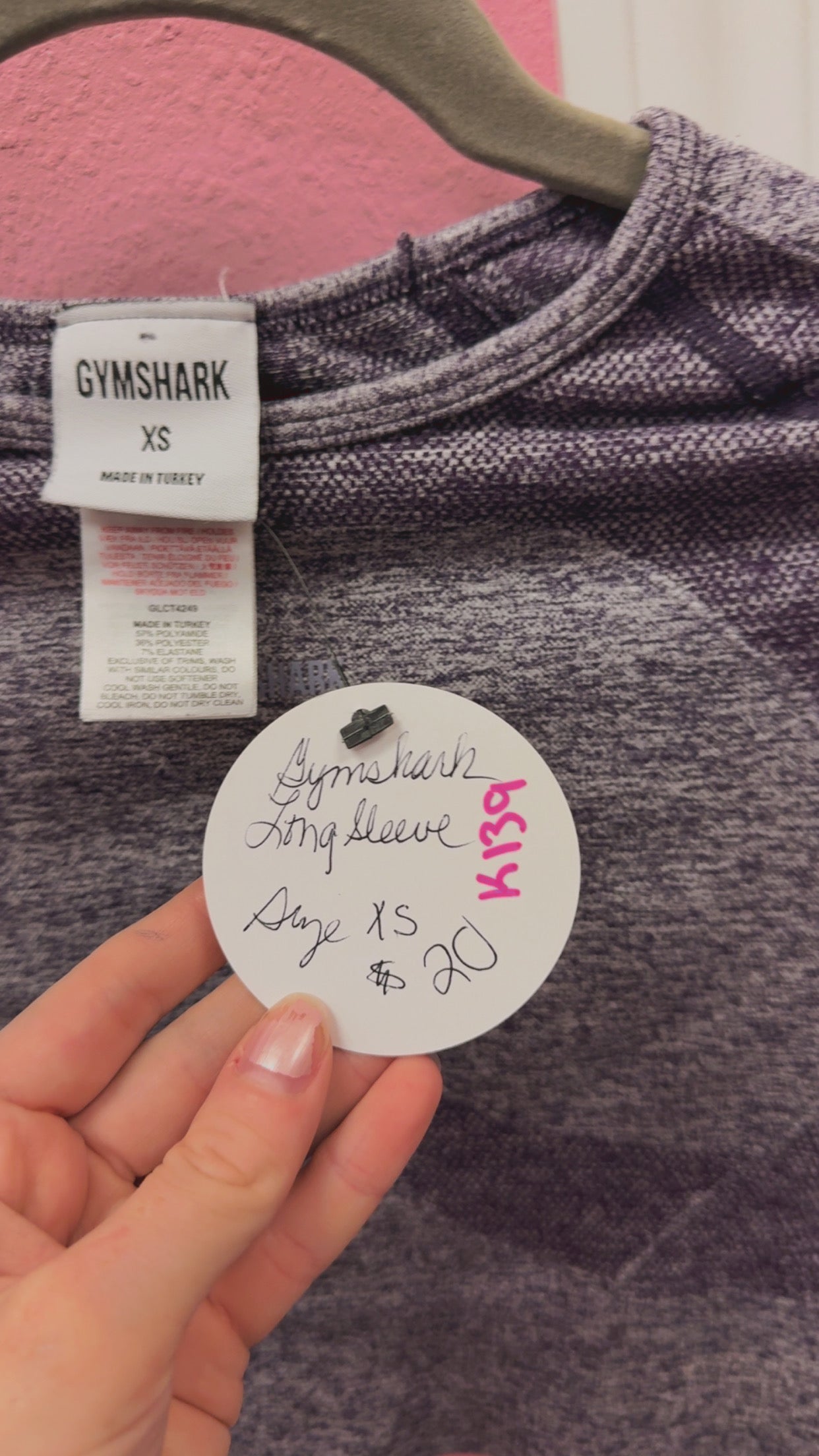 Gymshark Long Sleeve Size XS