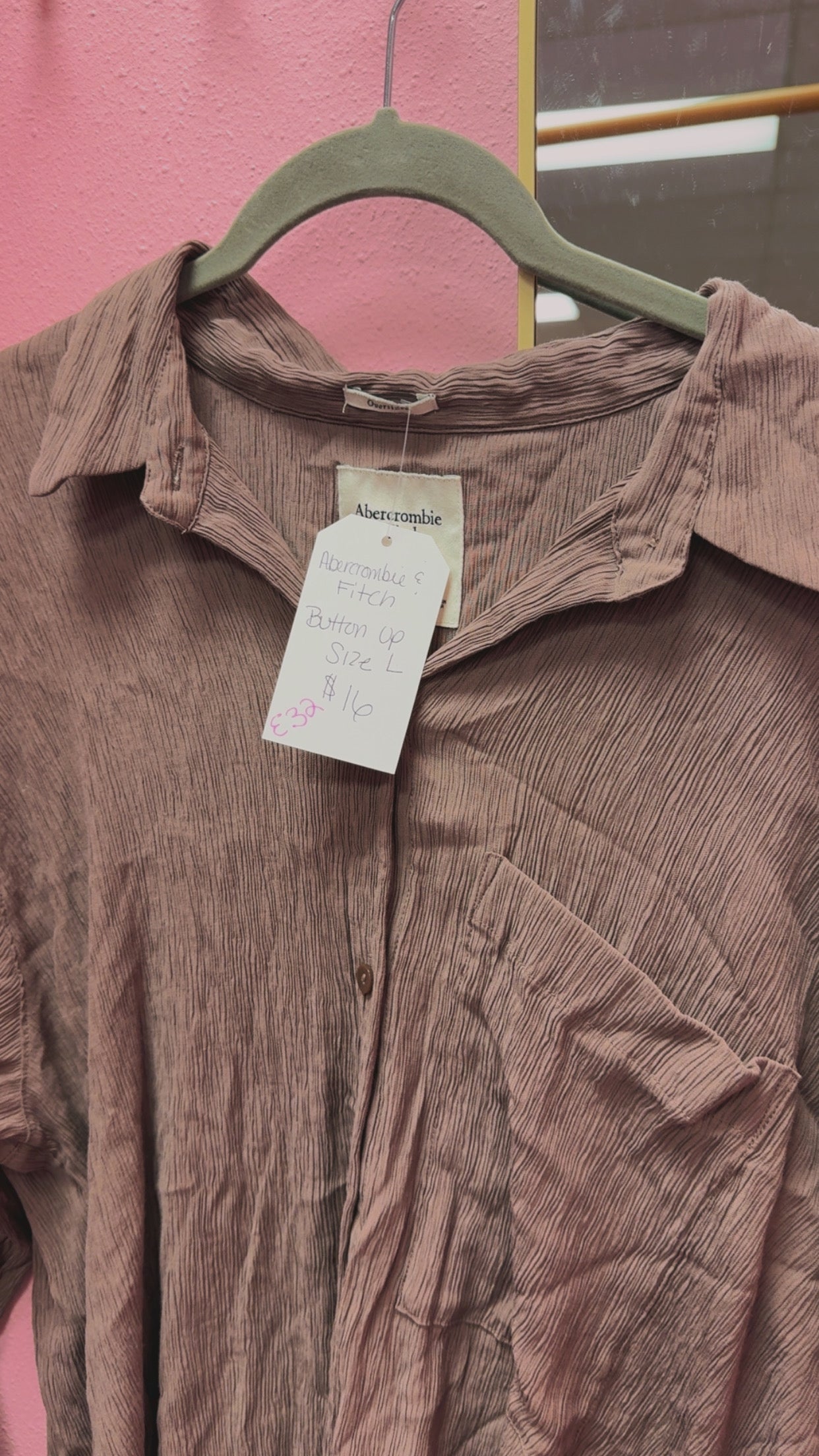 Abercrombie & Fitch Gauzy Button Up Size Large