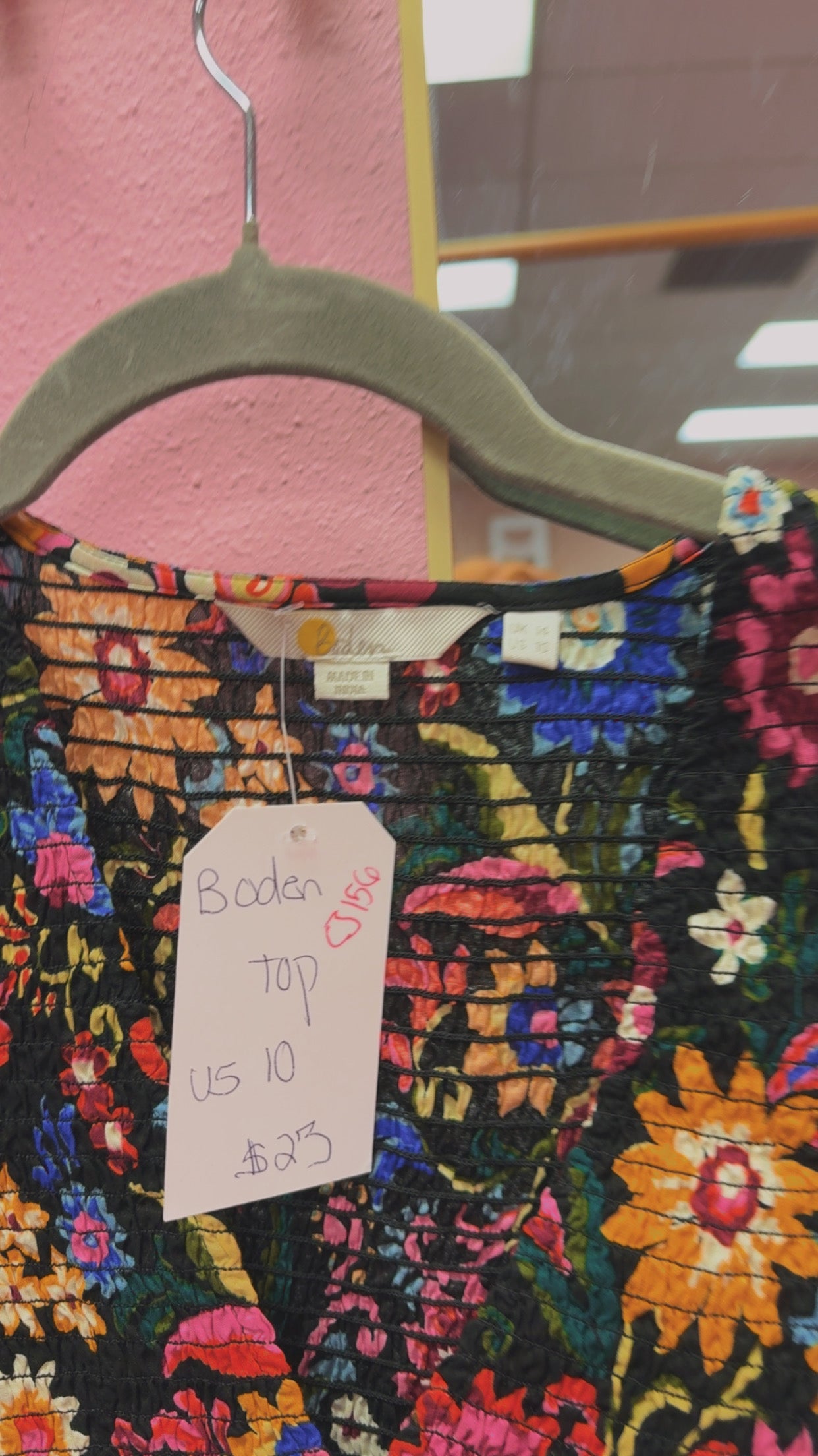 Boden Smocked Top Size US10
