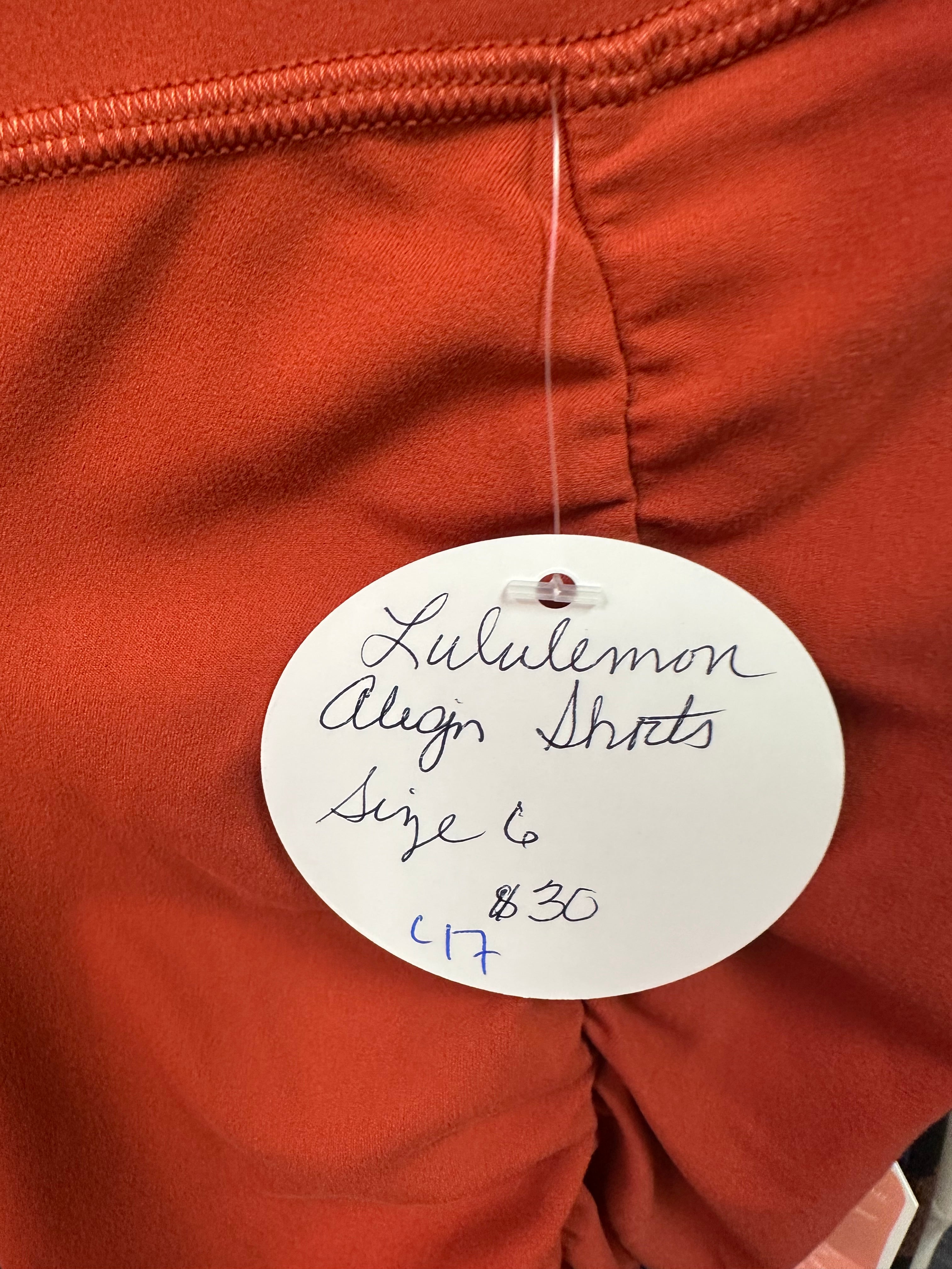 Lululemon Align Scrunch Shorts Size 6