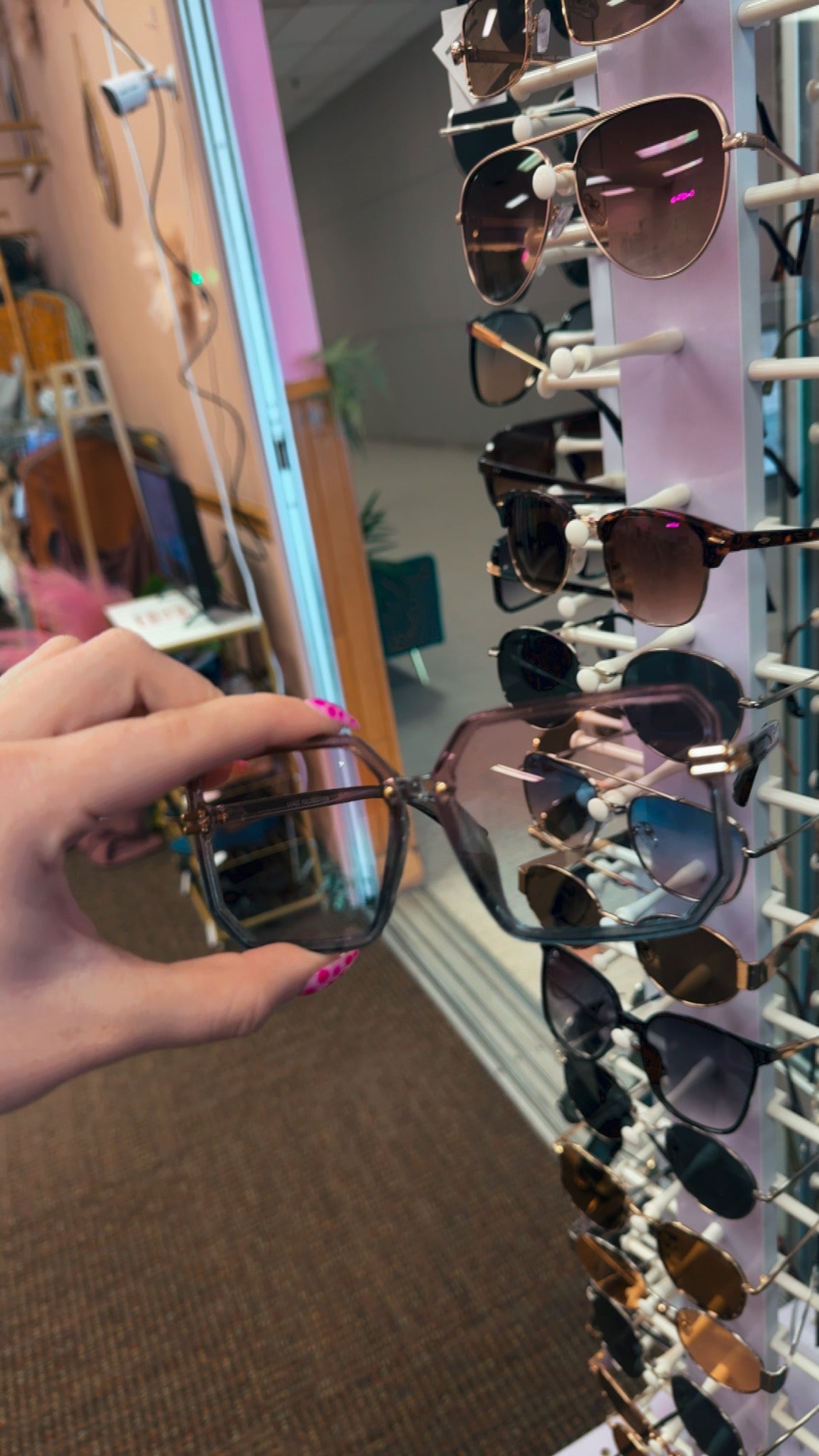 $8 SUNNIEZ- Ombré Purple & Pink Oversized Squares