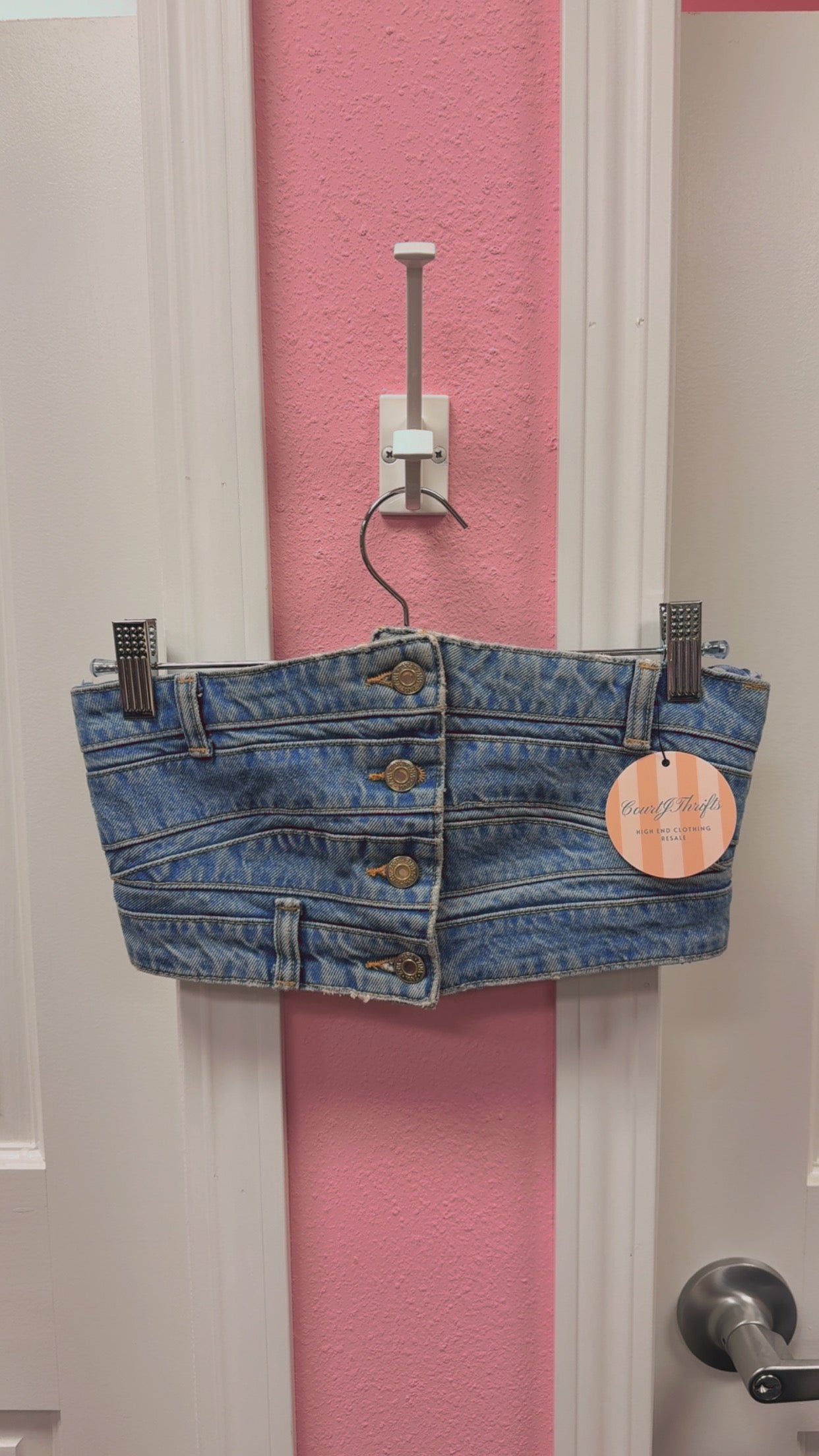 Zara Denim Tube Top Size Small