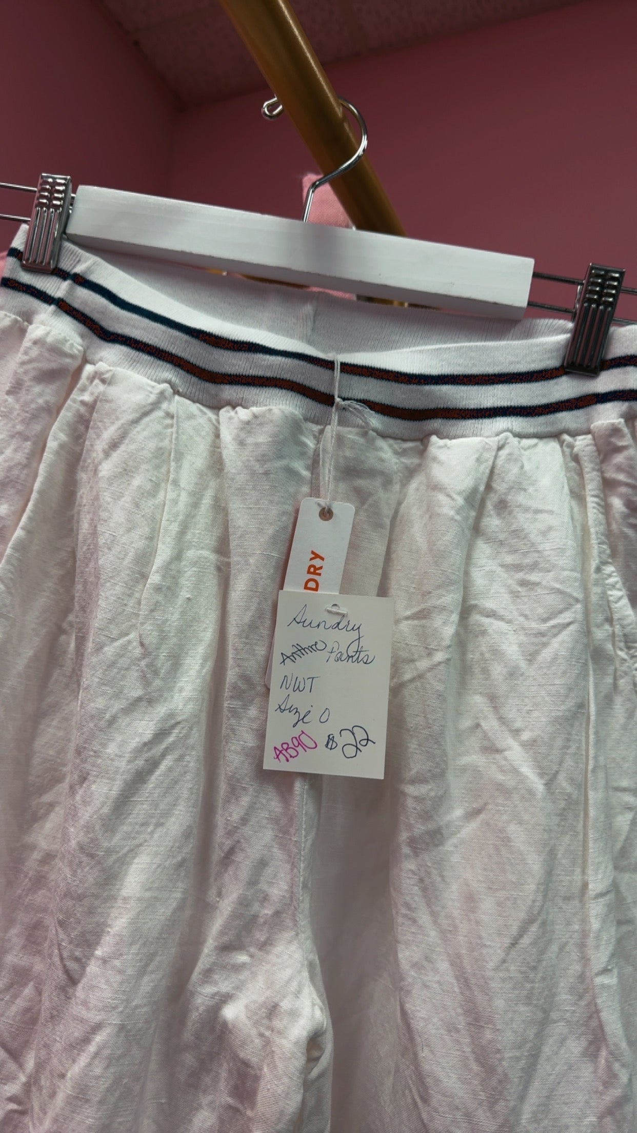 Anthropologie Sundry NWT Linen Pants Size 0
