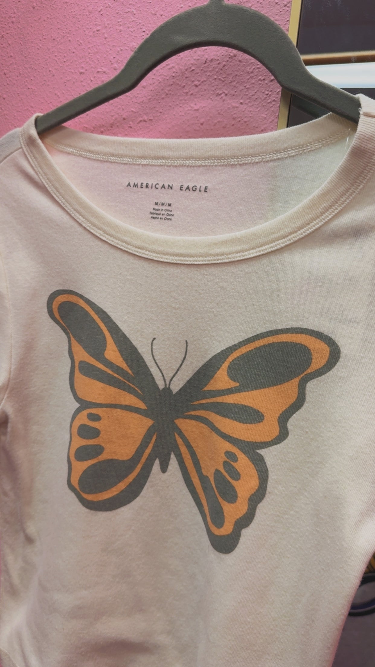 American Eagle Baby Tee Size Medium