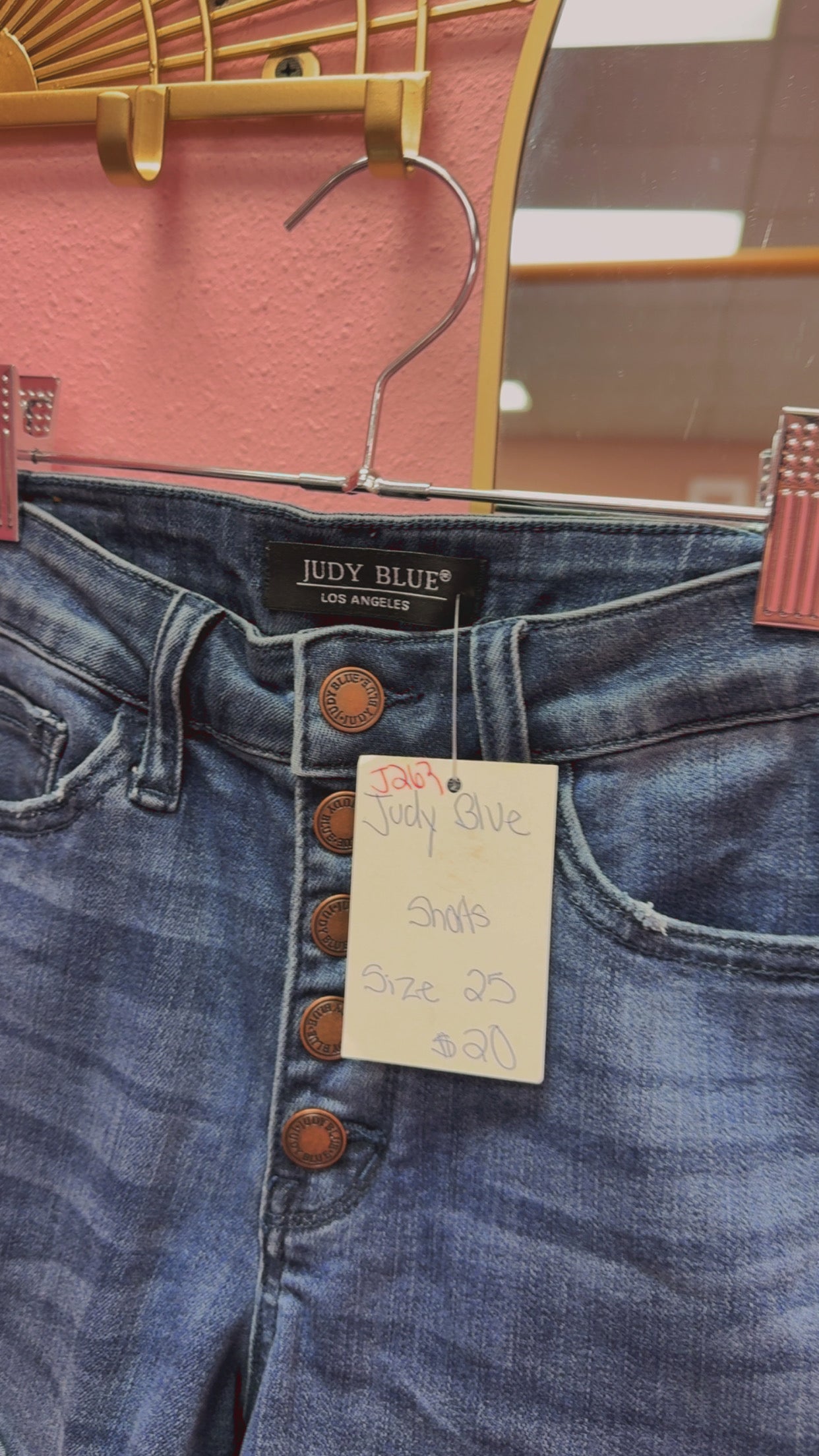 Judy Blue Button Fly Shorts Size 25