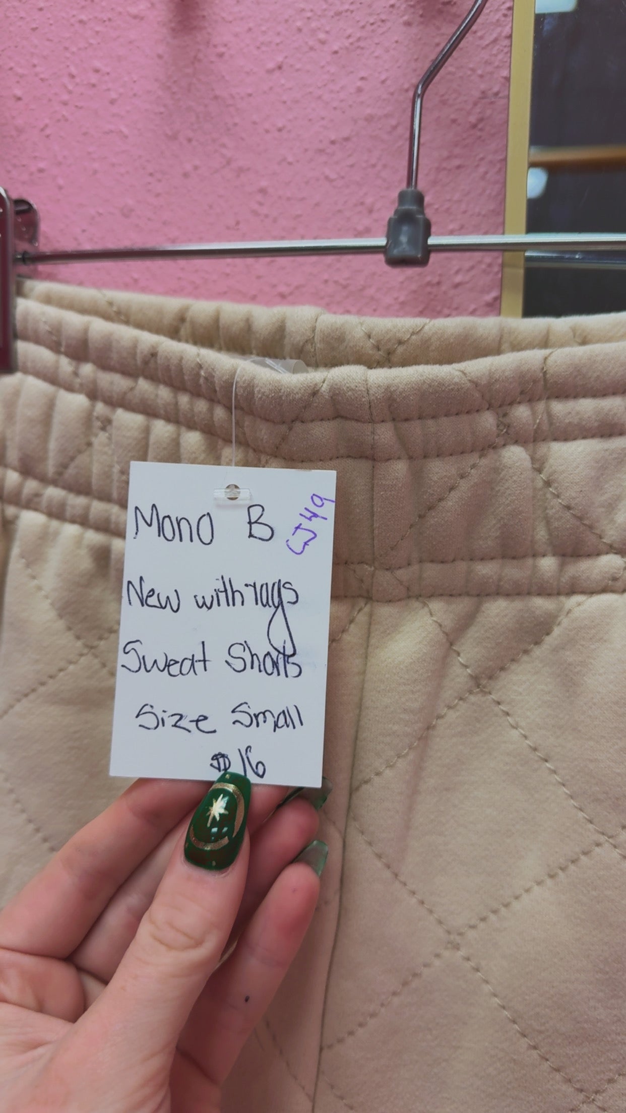 Mono B NEW WITH TAGS Quilted Shorts Size Small